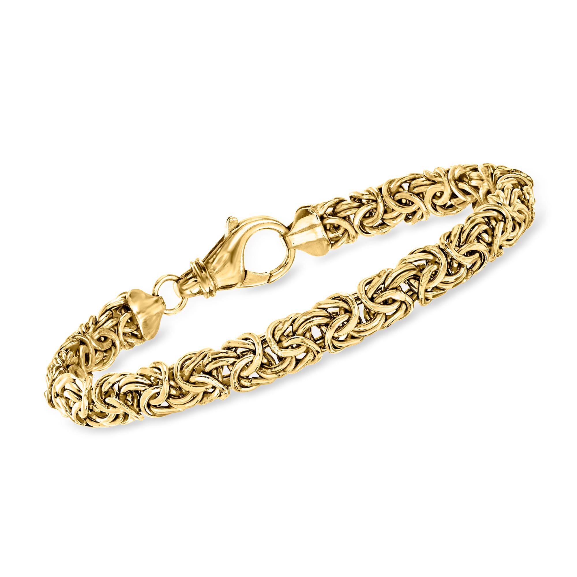 18kt Gold Over Sterling Small Byzantine Bracelet | Ross-Simons