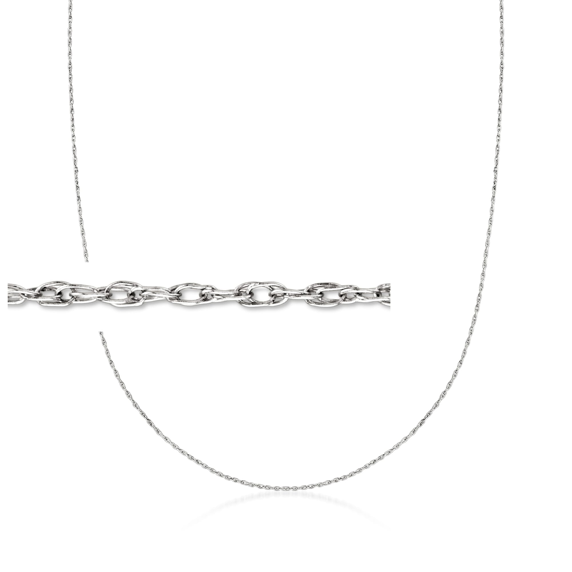 7mm 14kt White Gold Rope-Chain Necklace | Ross-Simons