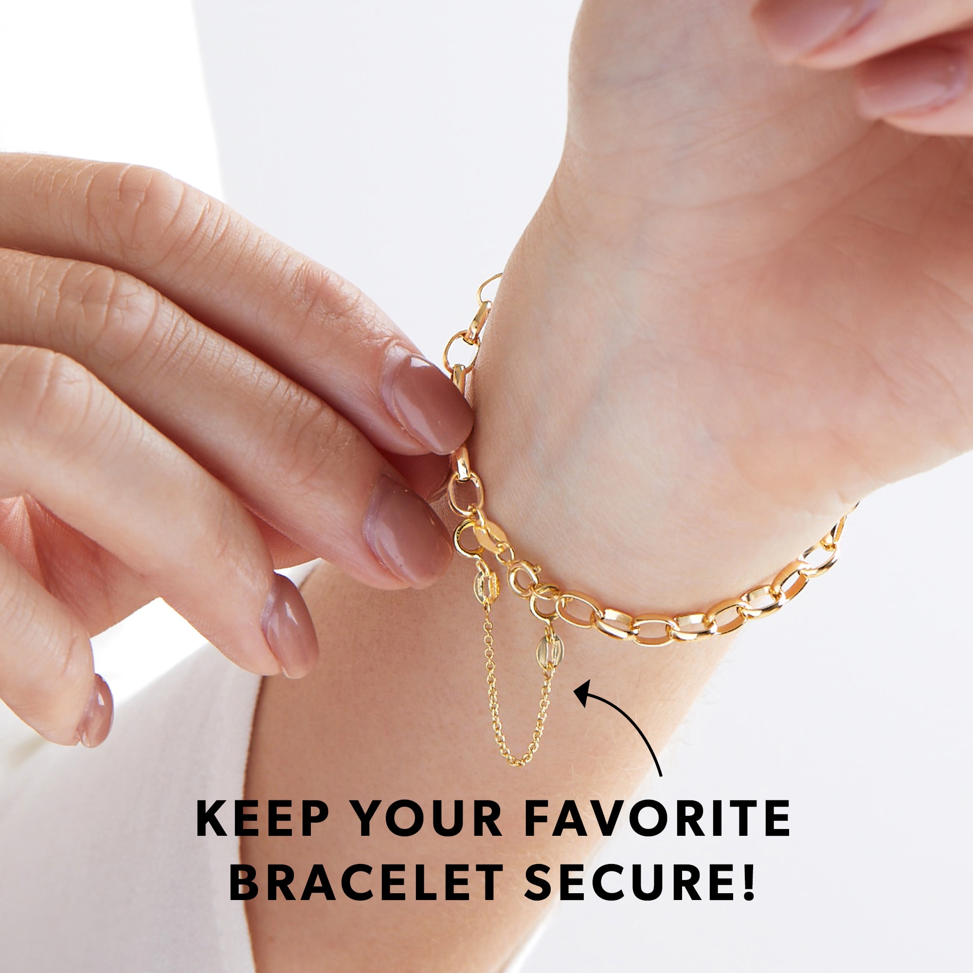 Gold chain new arrivals safety clasp