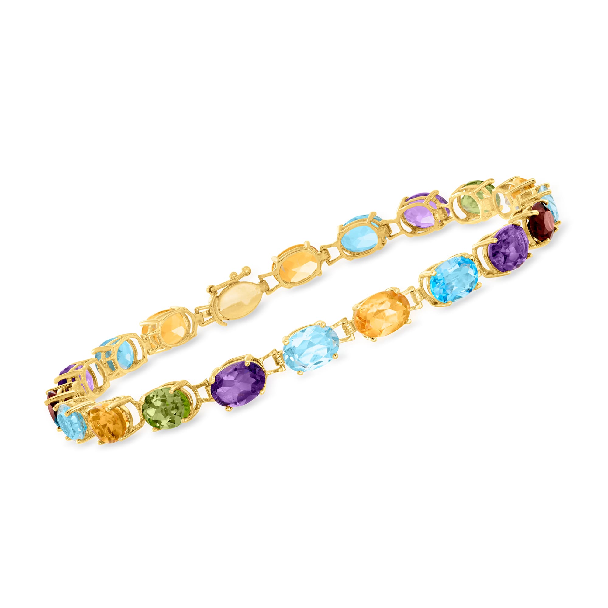16.30 ct. t.w. Multi Gemstone Bracelet in 14kt Yellow Gold Ross