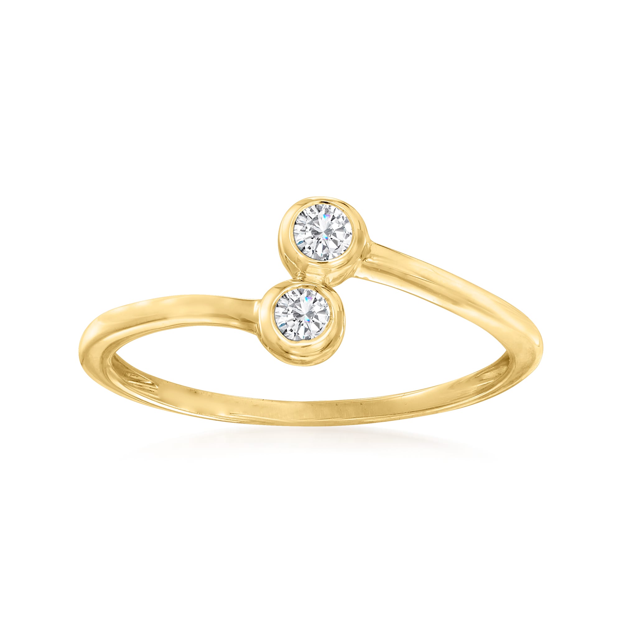.12 ct. t.w. Bezel-Set Diamond Ring in 14kt Yellow Gold | Ross-Simons