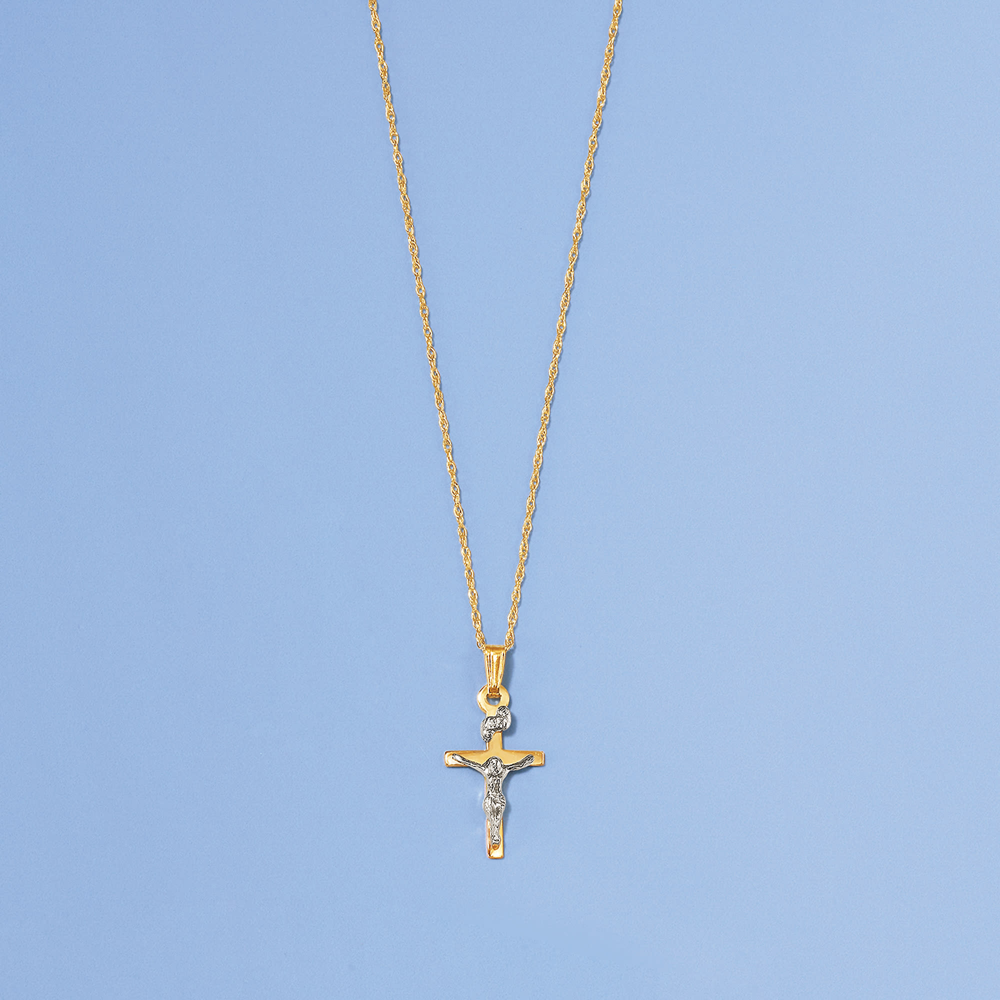 14k Yellow Gold Classic Religious Stick Cross Pendant for Children &  Preteens - Walmart.ca