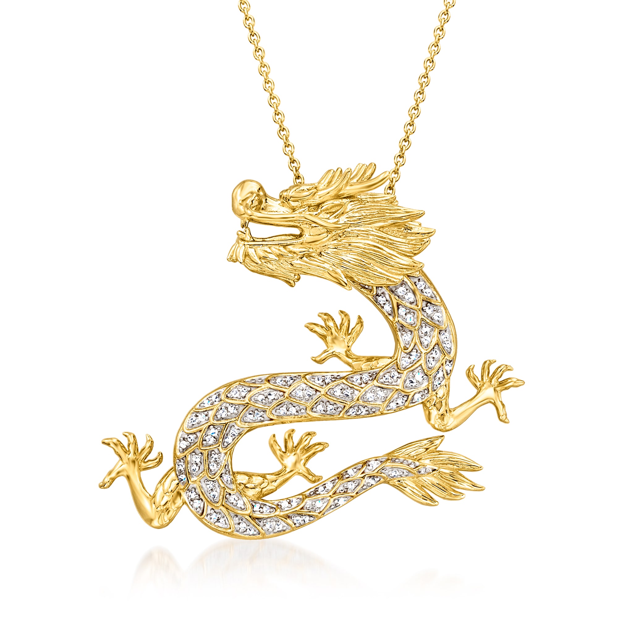 Diamond store dragon necklace