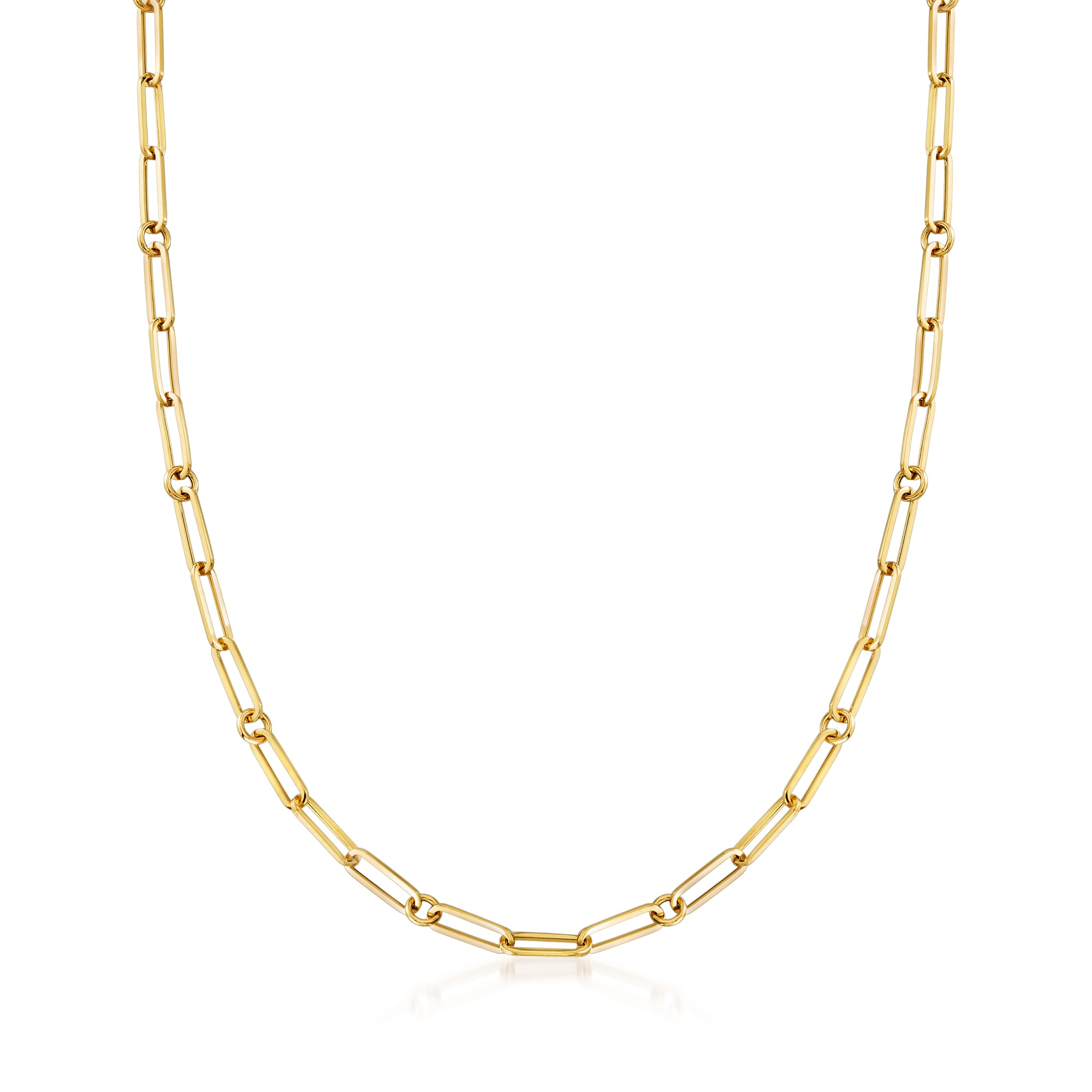 Roberto Coin 18kt Yellow Gold Paper Clip Link Necklace | Ross-Simons
