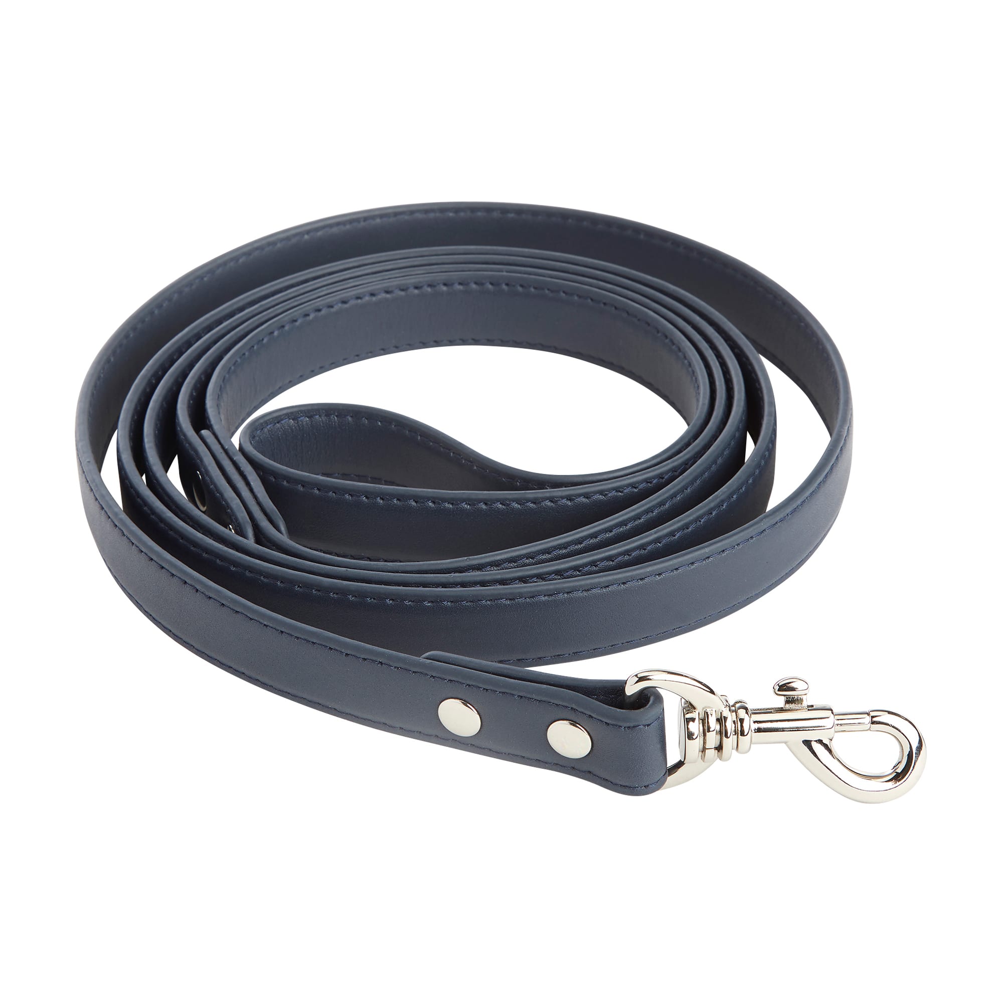 Royce Navy Leather 6 Ft. Personalized Dog Leash | Ross-Simons