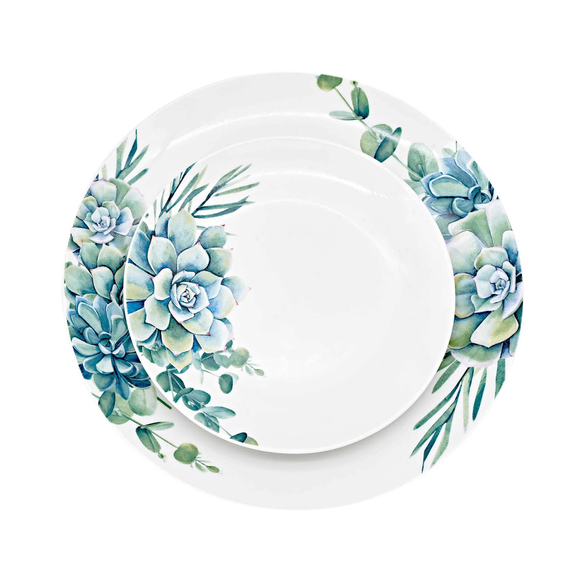 Succulent Dinnerware | Porcelain Service for Set 12-pc. Ross-Simons 4 Godinger