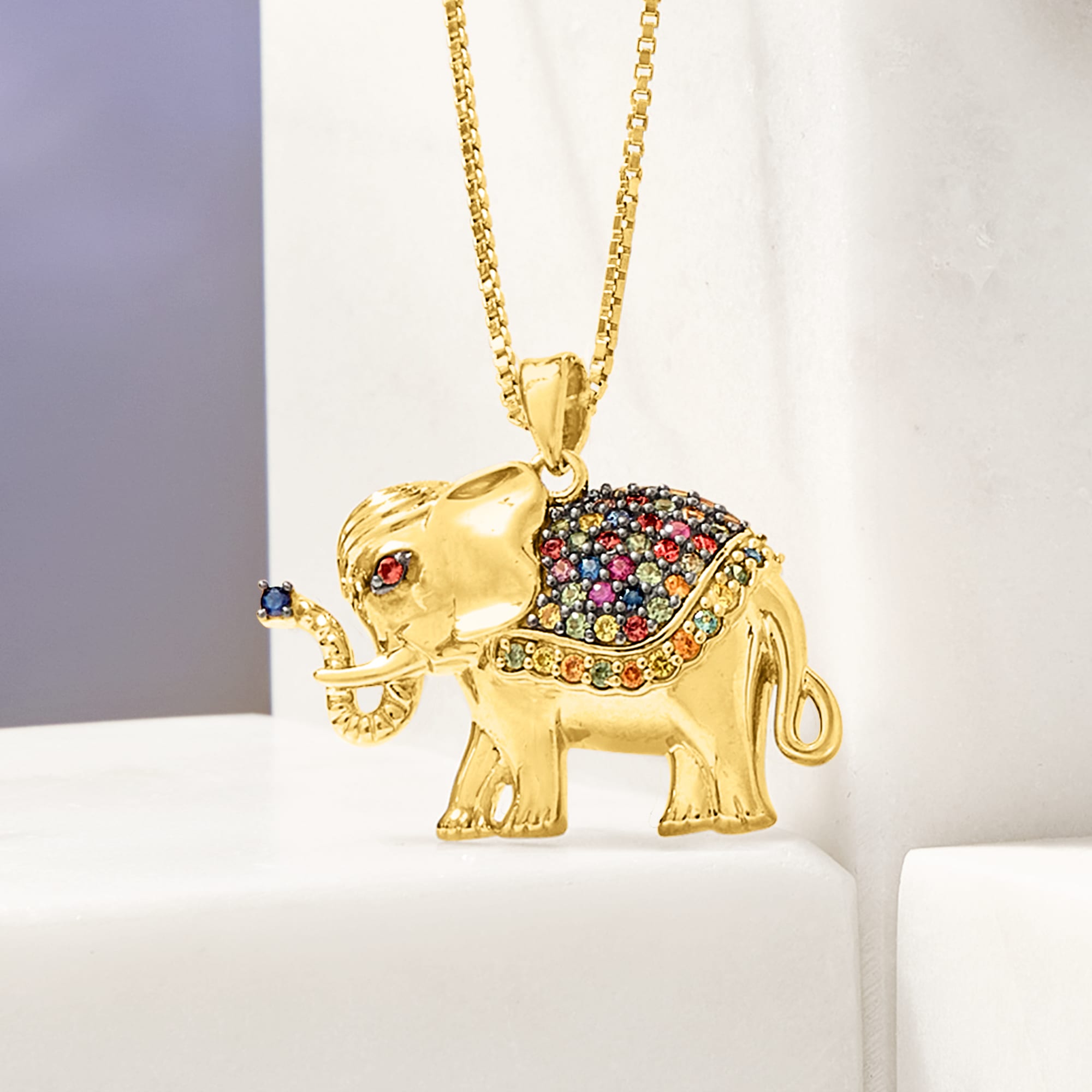 Elephant pendant in 18kts of gold plated – Raf Rossi Gold Plated