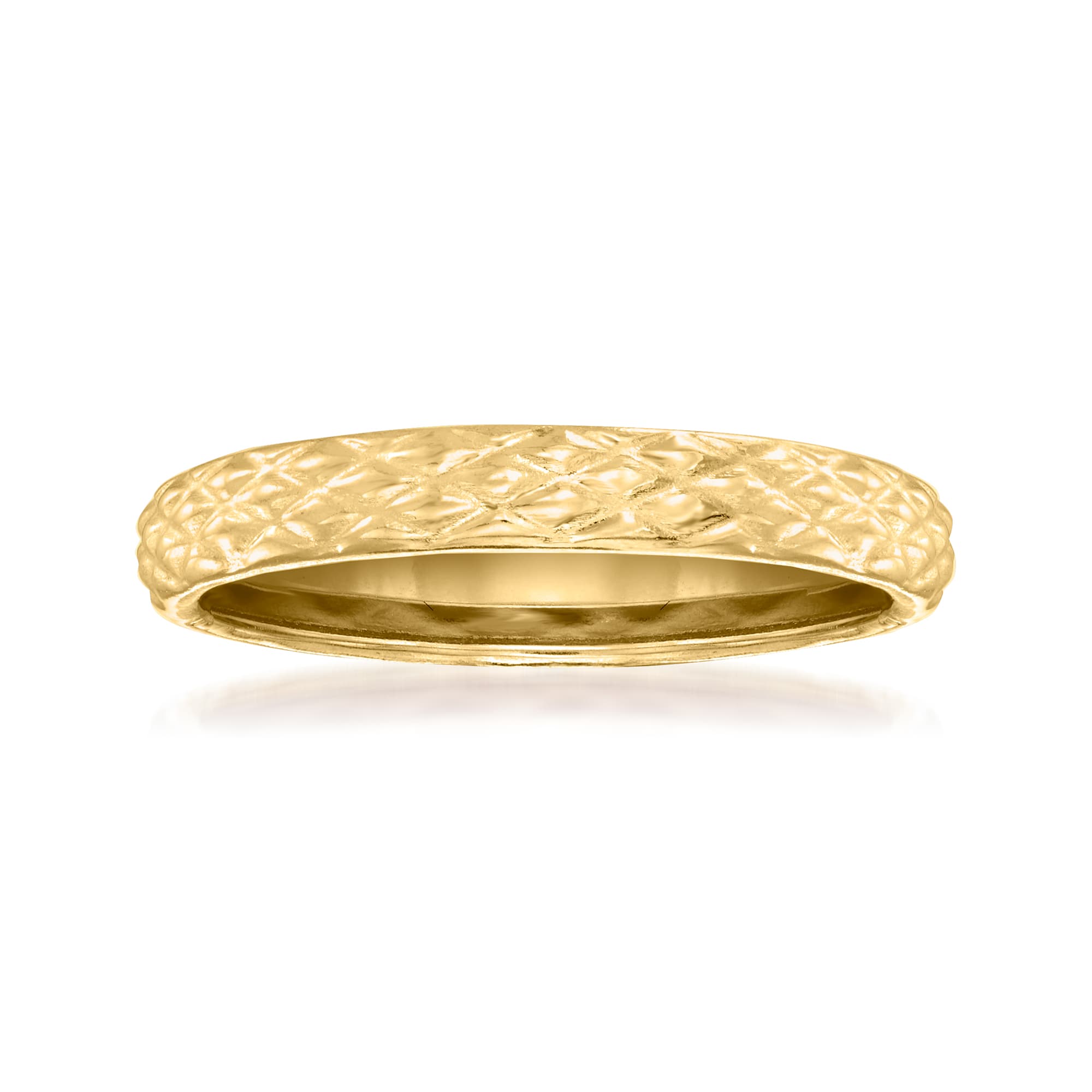 18kt Yellow Gold Quilted Ring