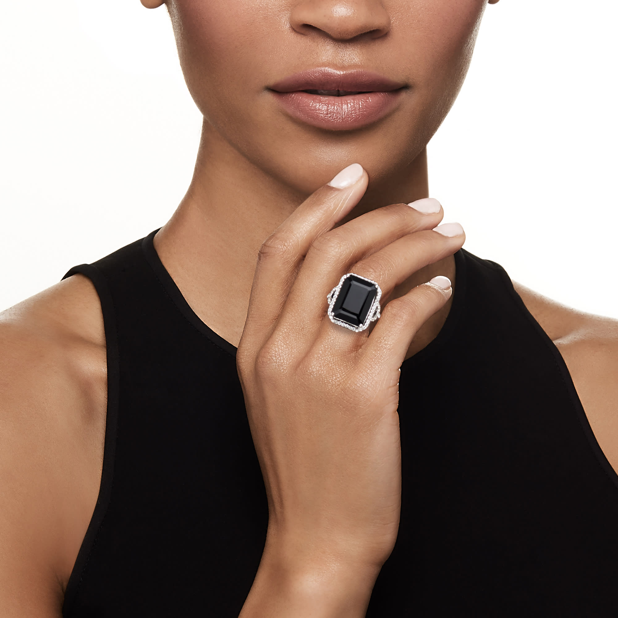 Black online topaz ring