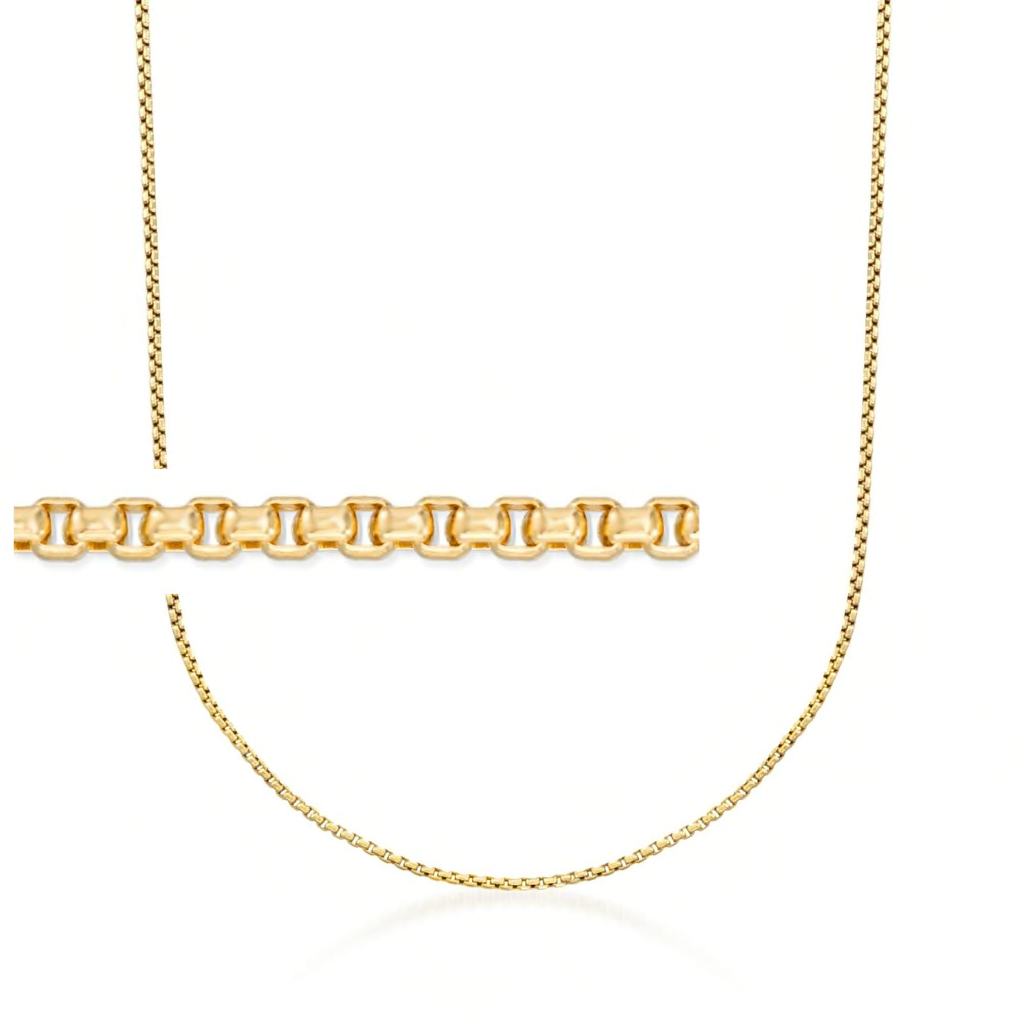 1.7mm 14kt Yellow Gold Rounded Box-Chain Necklace | Ross-Simons