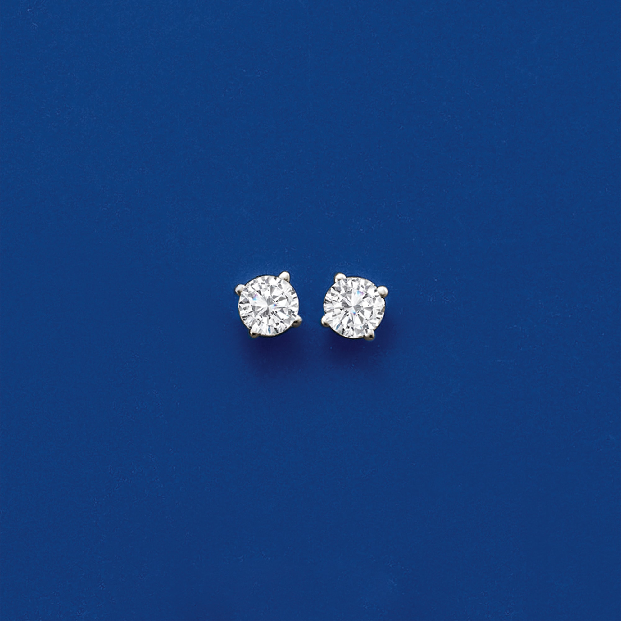 1/2ct Diamond Stud Earrings Solid 14K Yellow or White Gold Screw Back –  Bliss Diamond
