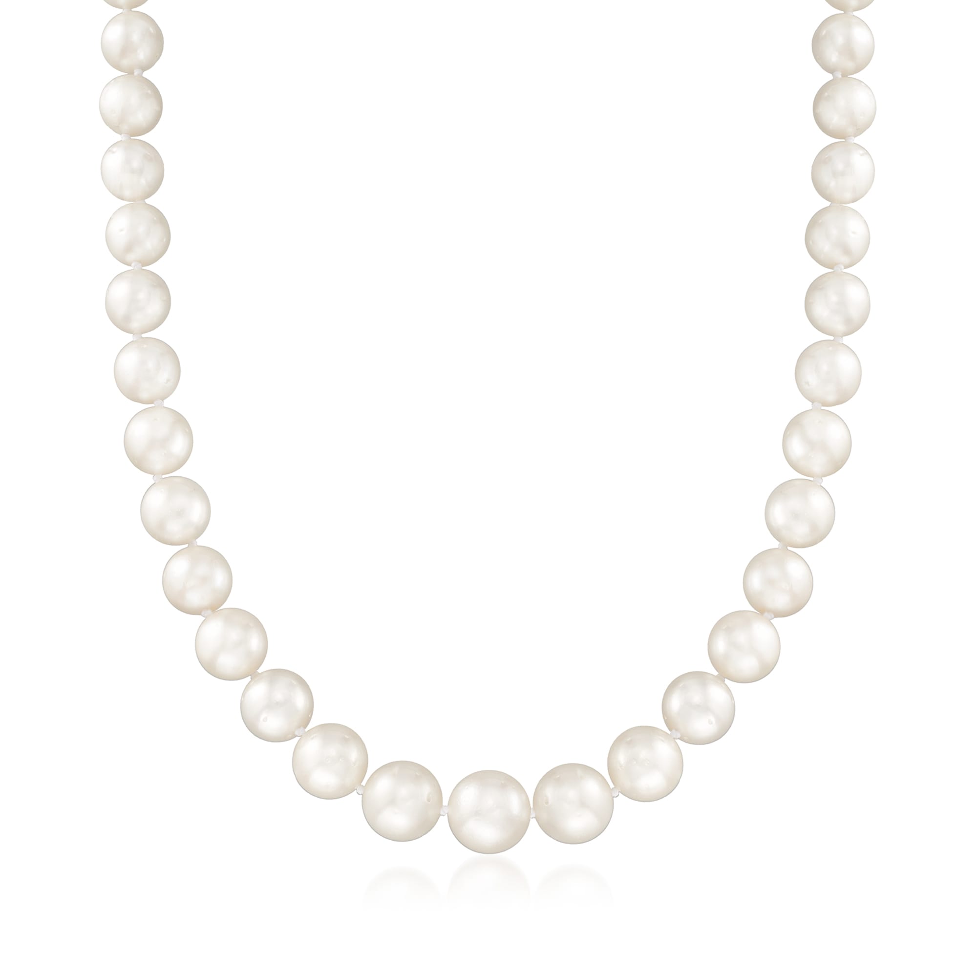 10-13mm Cultured South Sea Pearl Necklace with 14kt Yellow Gold | Ross ...