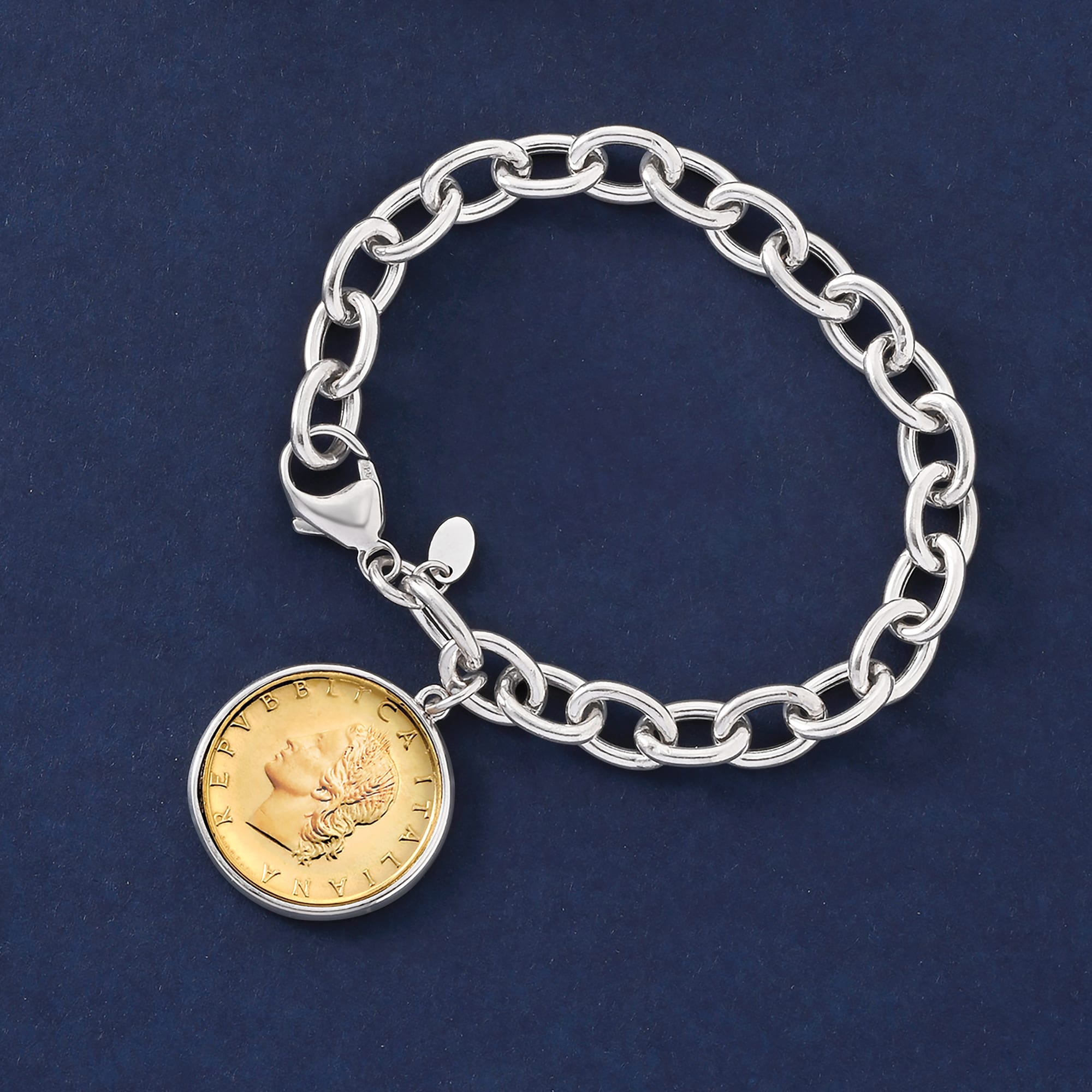 Currency Bracelet in Gold w/ Silver Coins – Arielle de Pinto