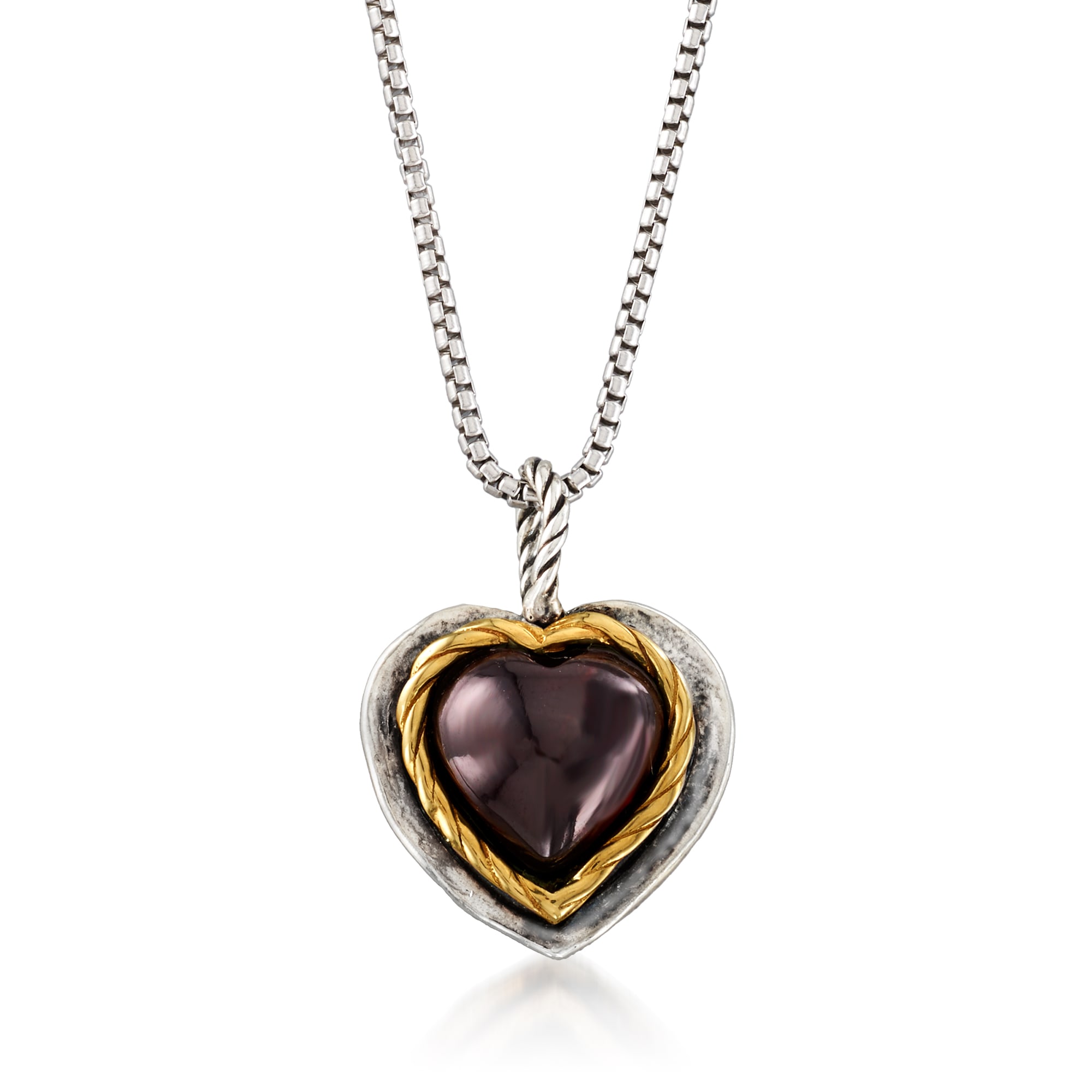 Garnet heart hot sale pendant necklace