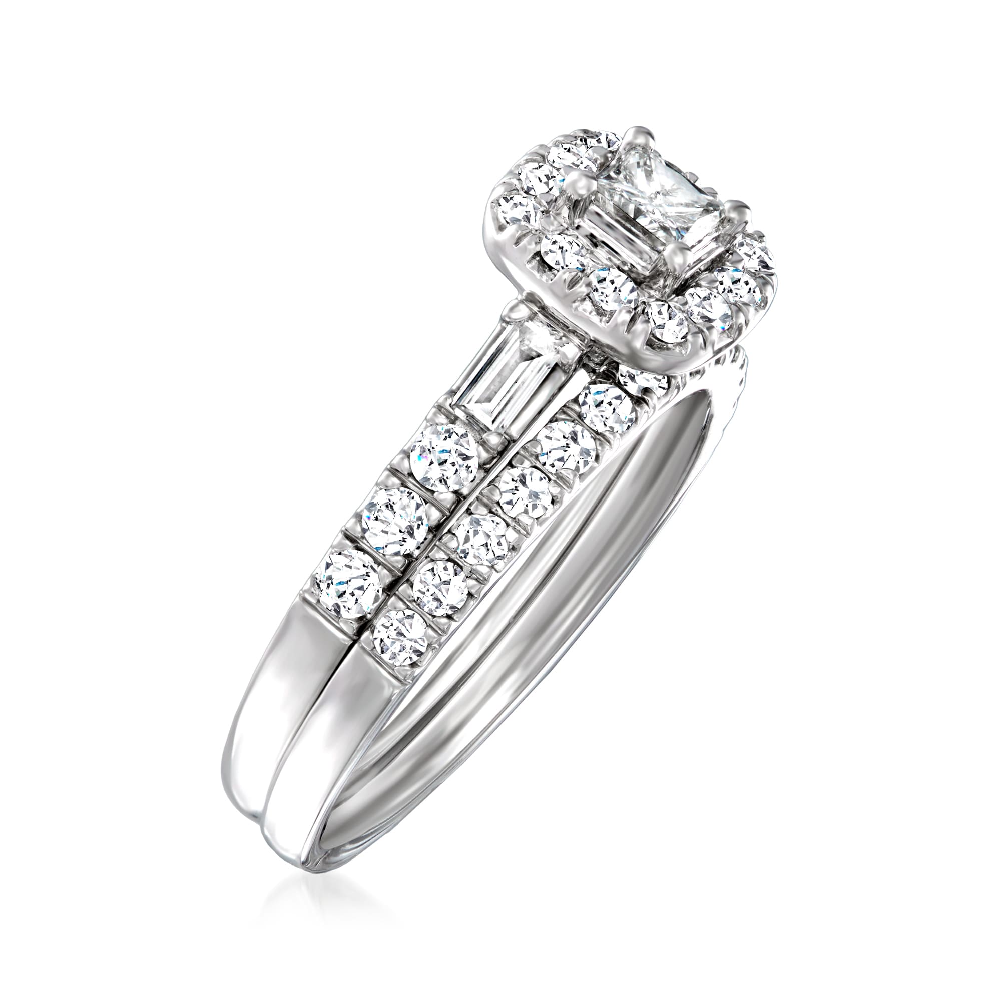 14kt white gold diamond wedding ring, engagement set ADLR383S