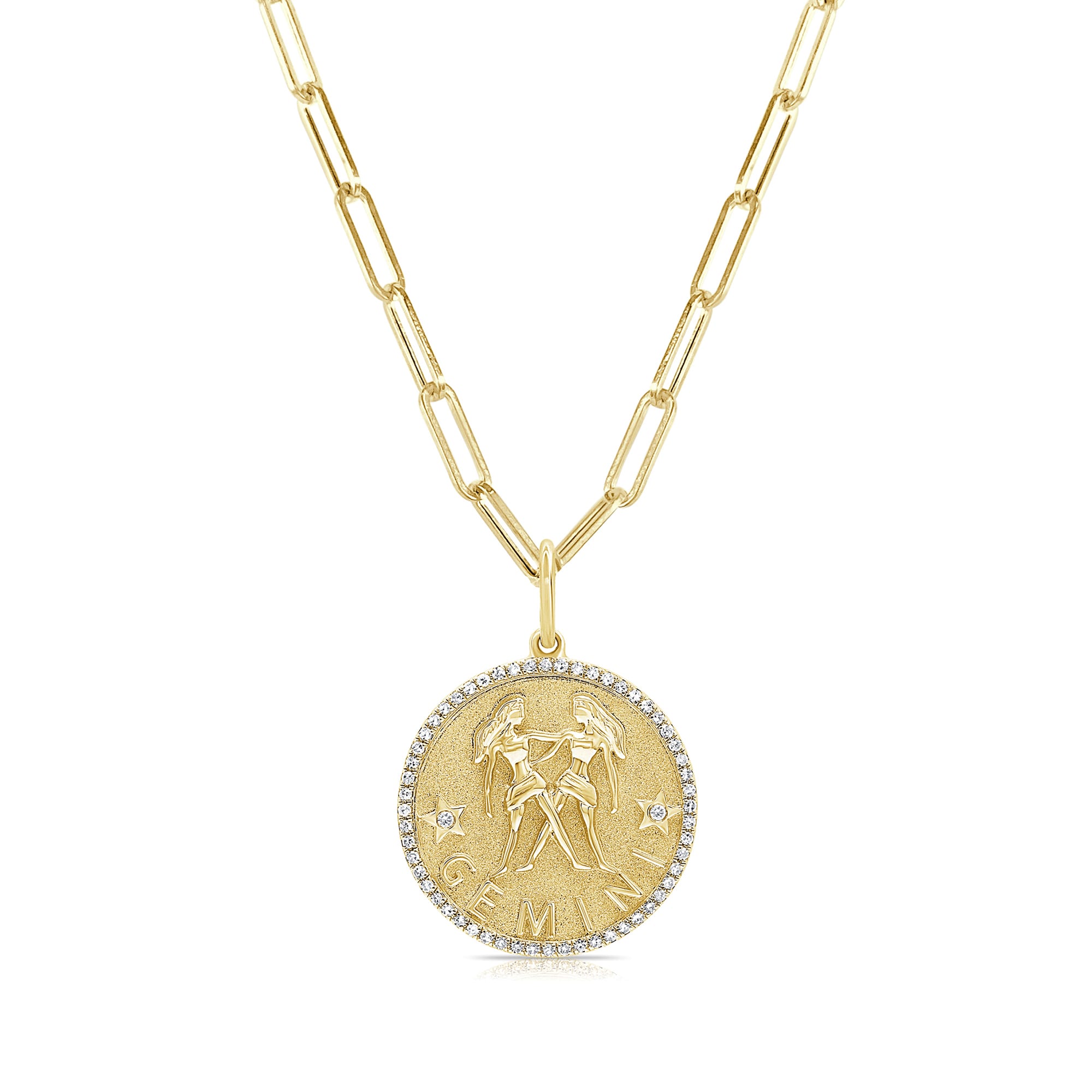 Diamond Zodiac Pendant Necklace in 14kt Yellow Gold | Ross-Simons