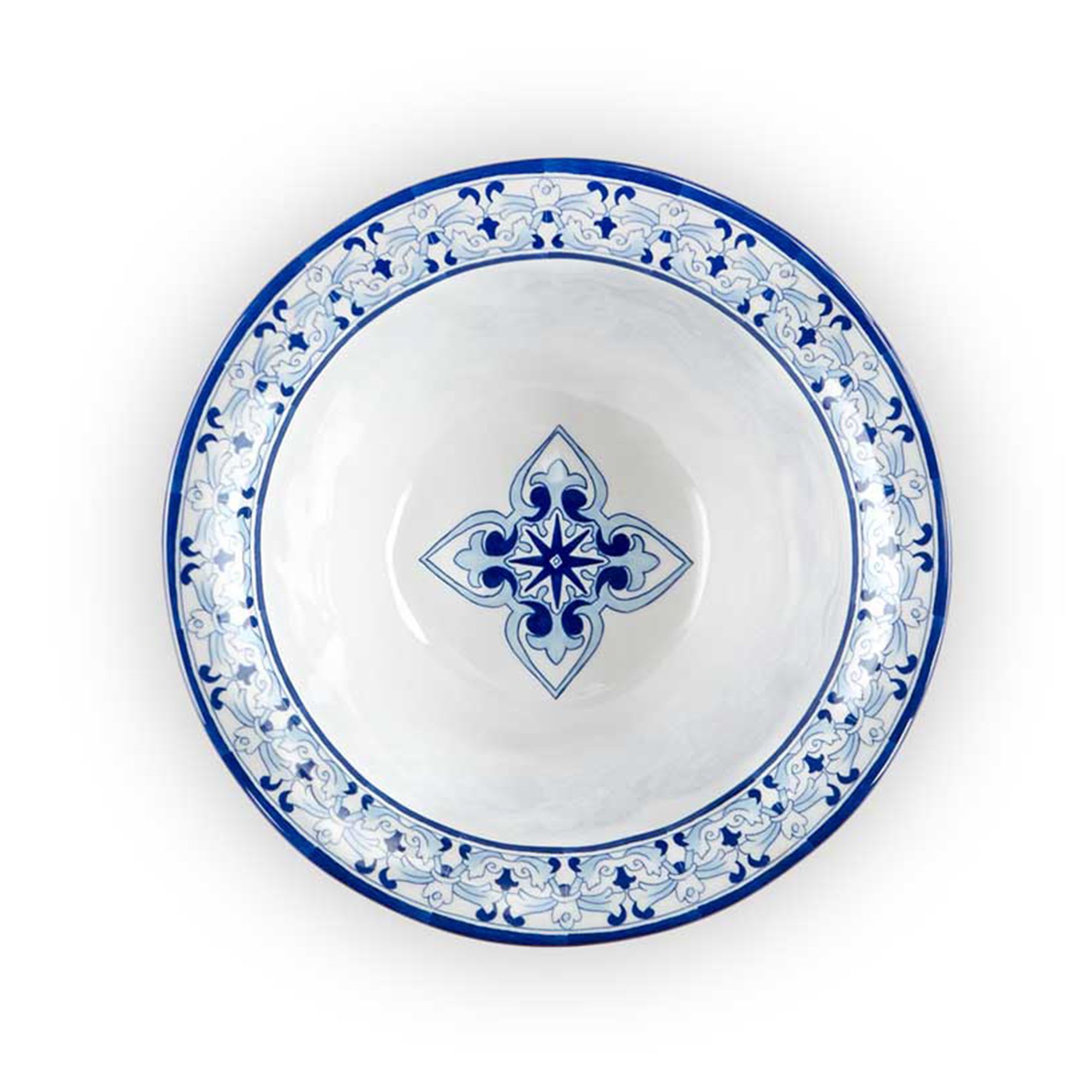 Tupperware Talavera Design Bowl and Seal Blue & White 7712 