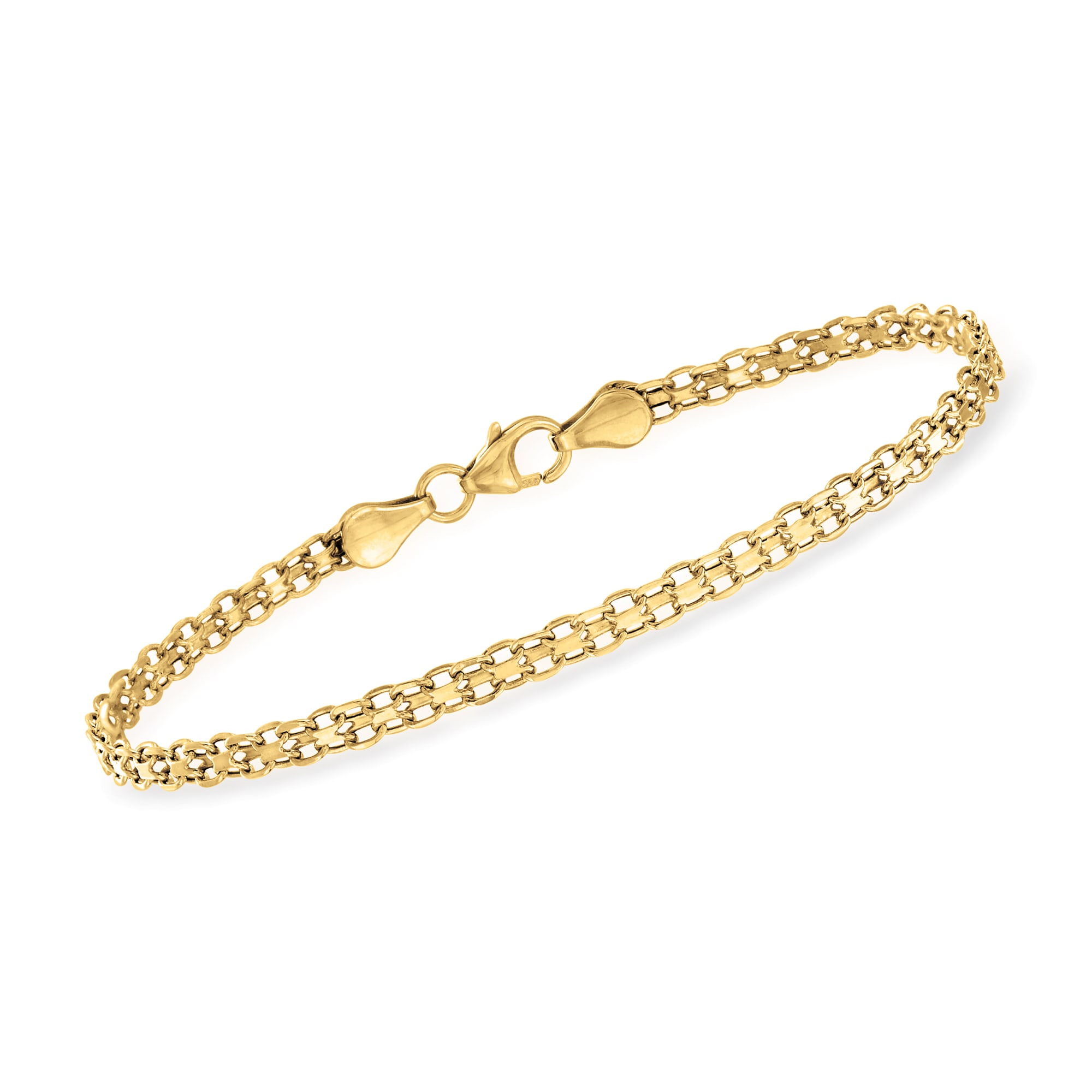 Ross-Simons - Italian 14kt Yellow Gold Lucky Charm Bracelet. 6.25