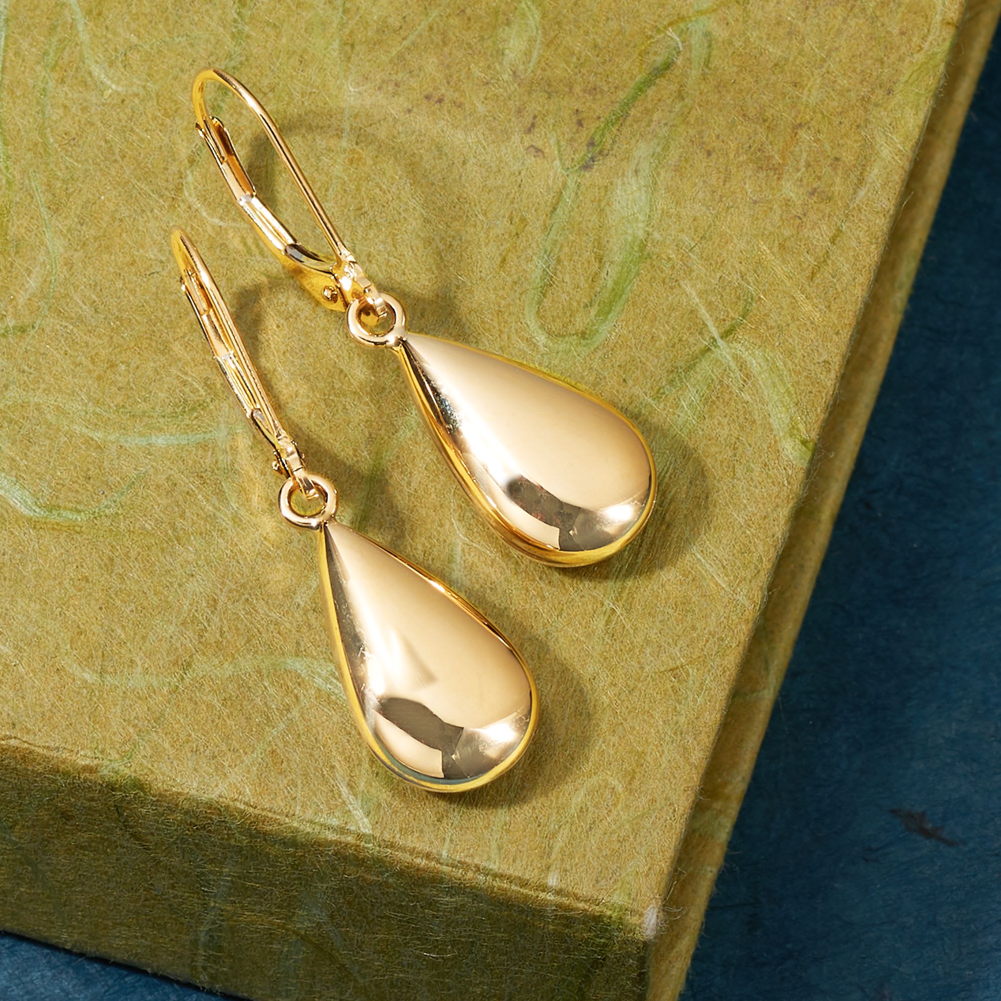 9ct gold teardrop earrings sale