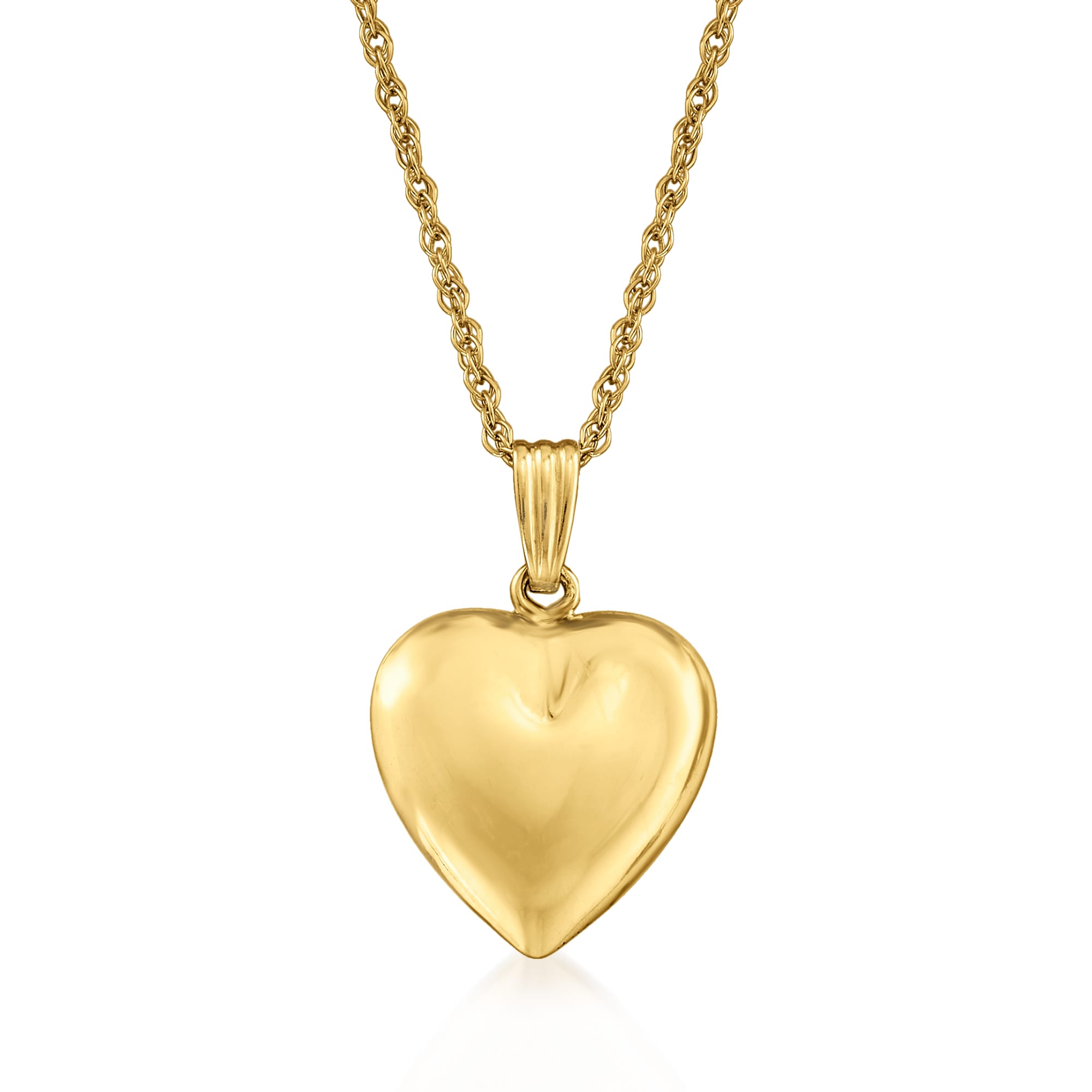 Cheap Gold DIY Necklace Bracelet Golden Puffy Heart Charms