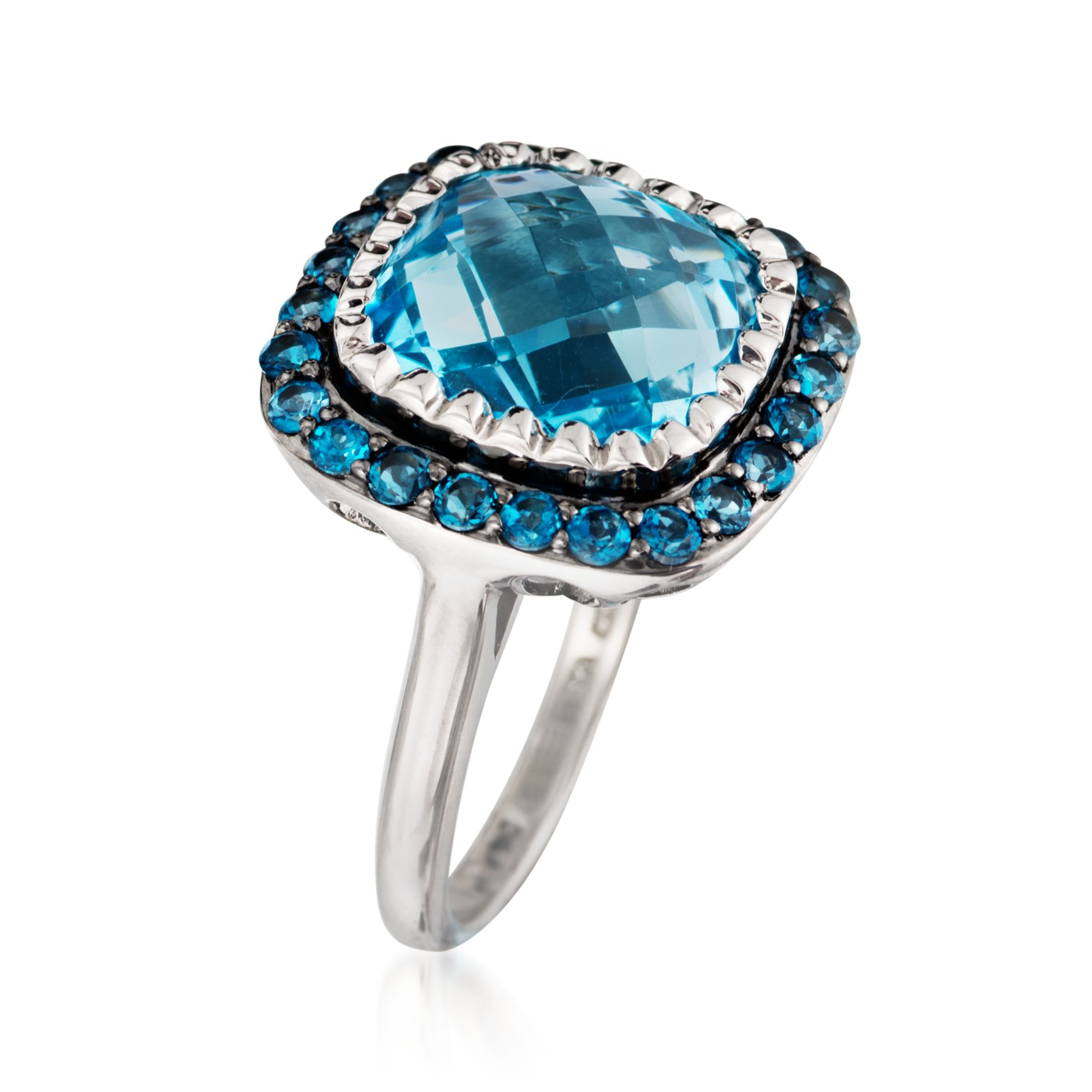 8.90 ct. t.w. Sky and London Blue Topaz Ring in Sterling Silver | Ross ...