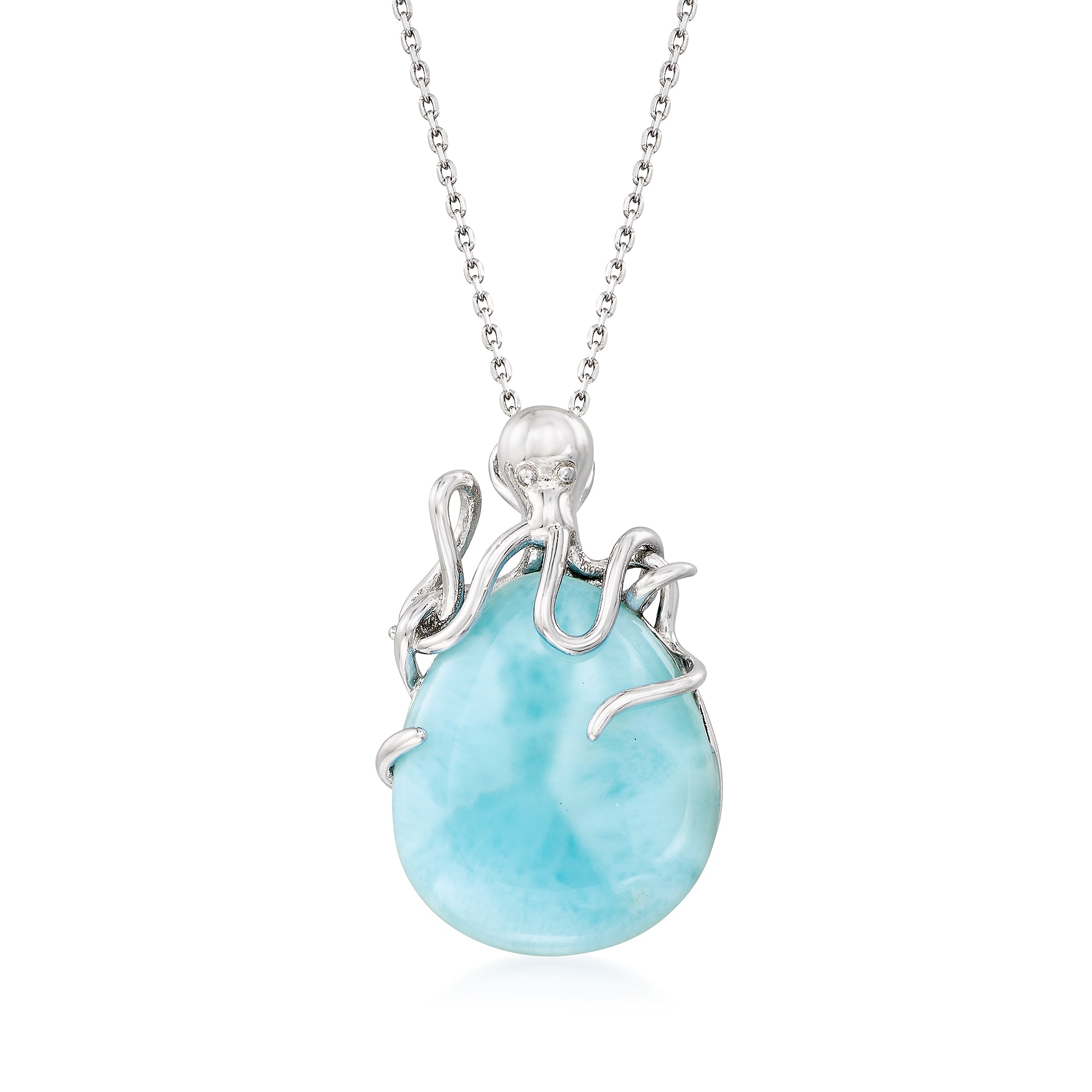 Larimar octopus clearance pendant