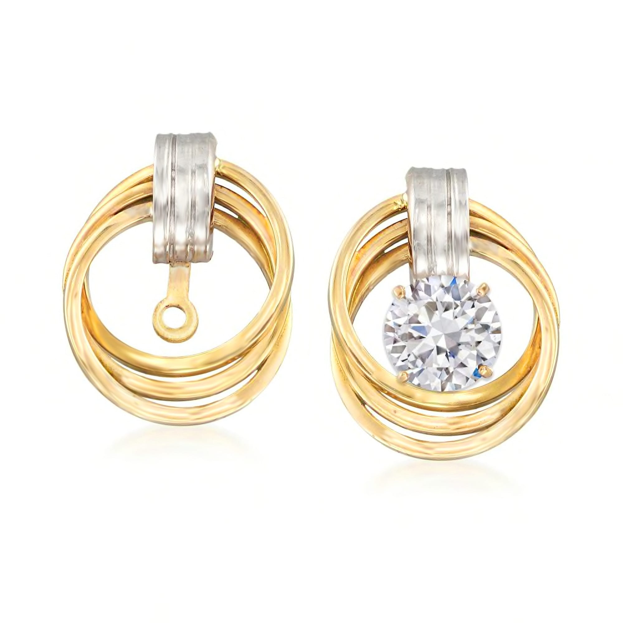 Two tone hotsell knot earrings