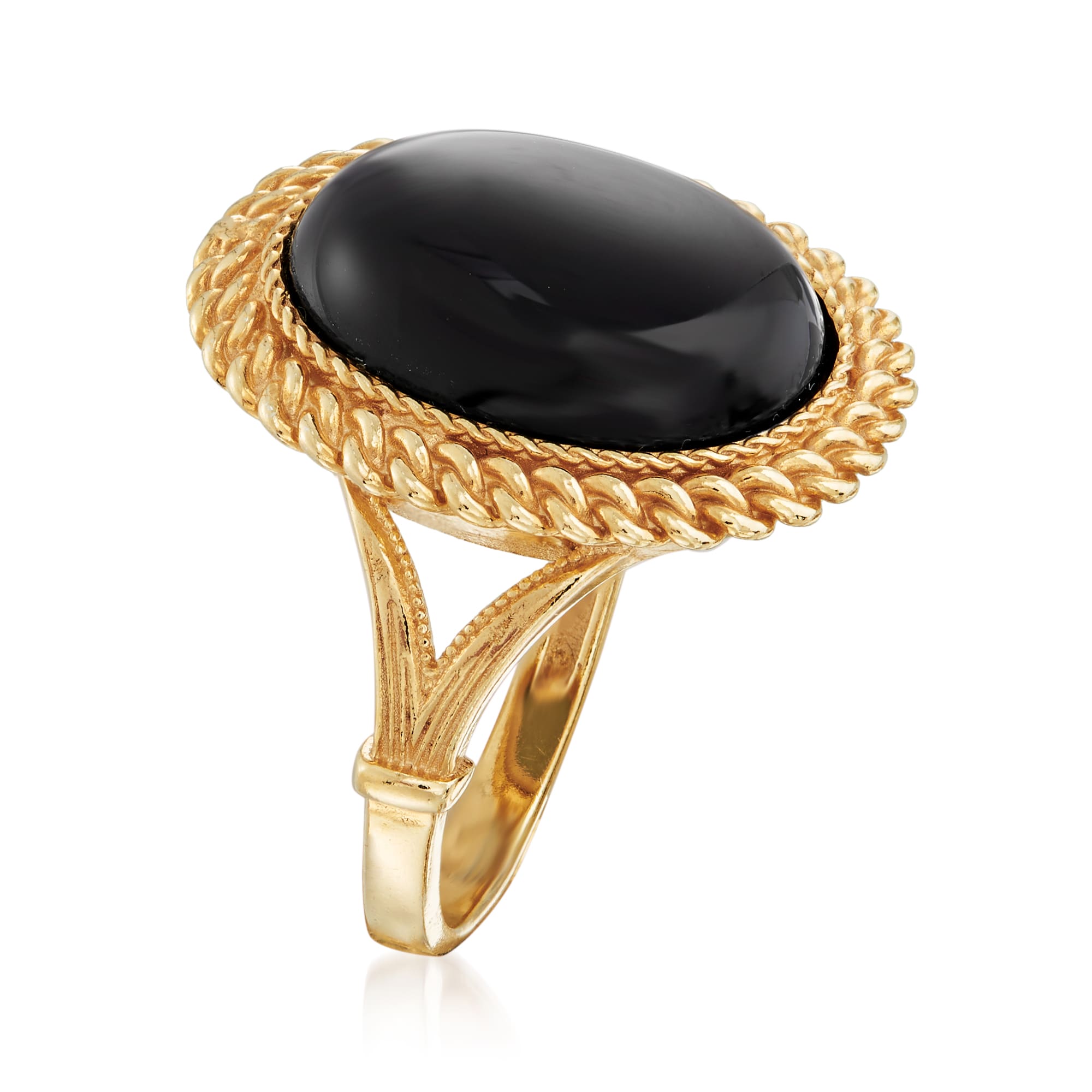 CaratLane 18K Yellow Gold and Black Onyx Ring : : Fashion