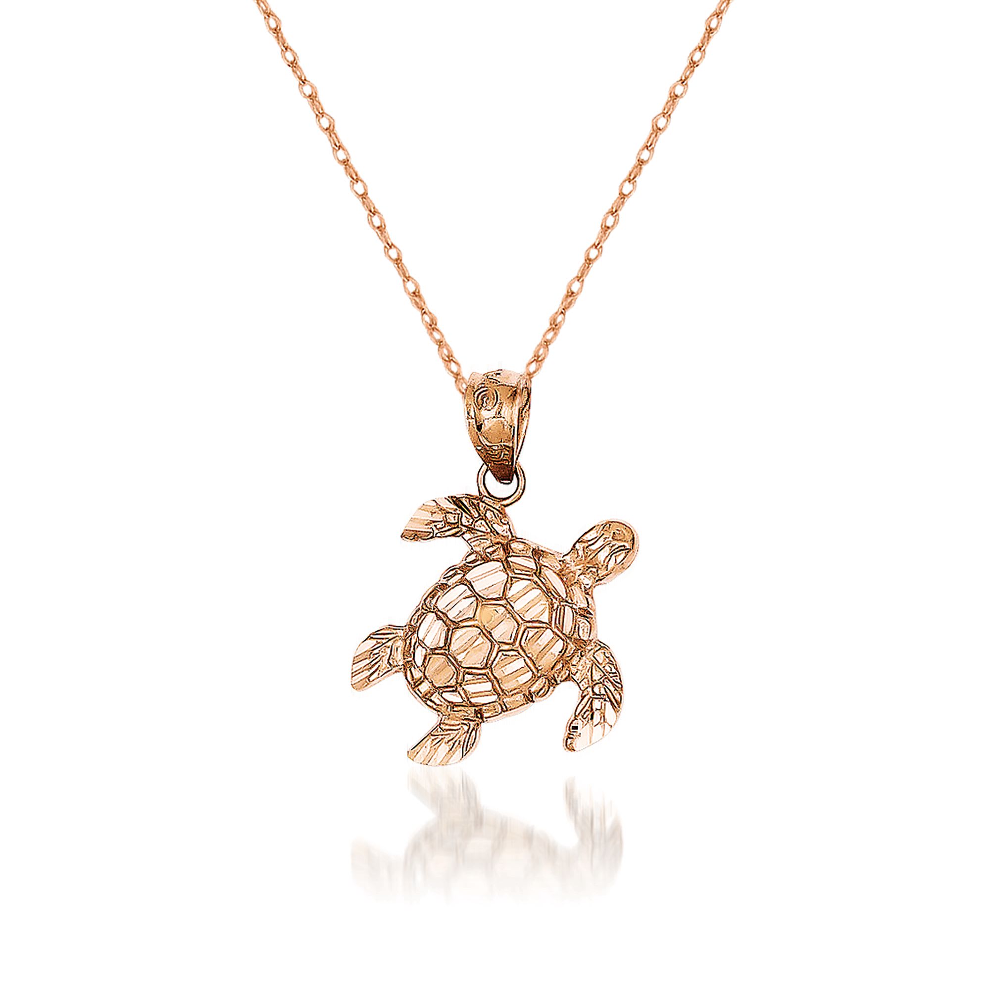 14K Gold Plated Cute Turtle Pendant & Chain. Animal Necklace Women Jewelry  Gift. | eBay