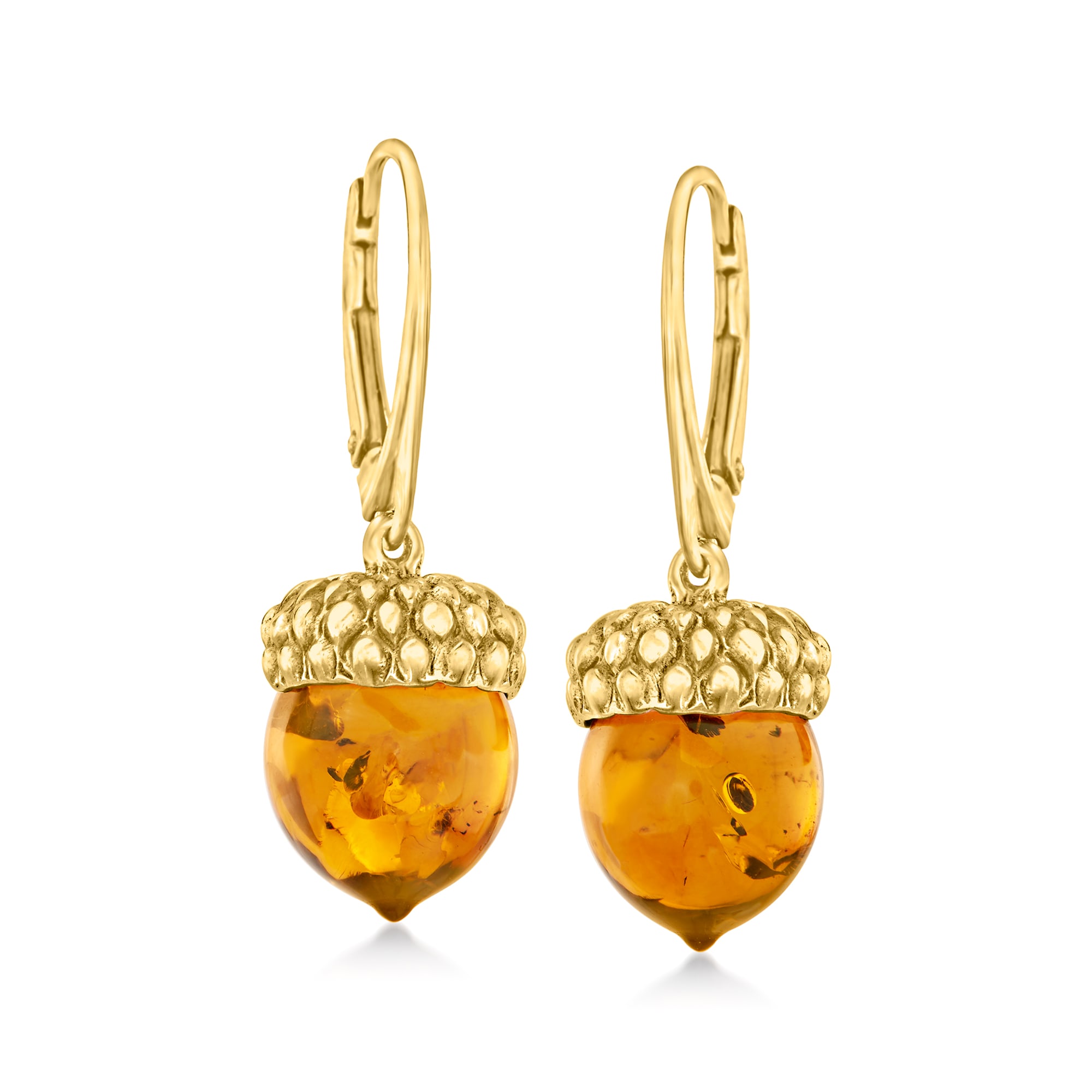 Amber cheap acorn earrings
