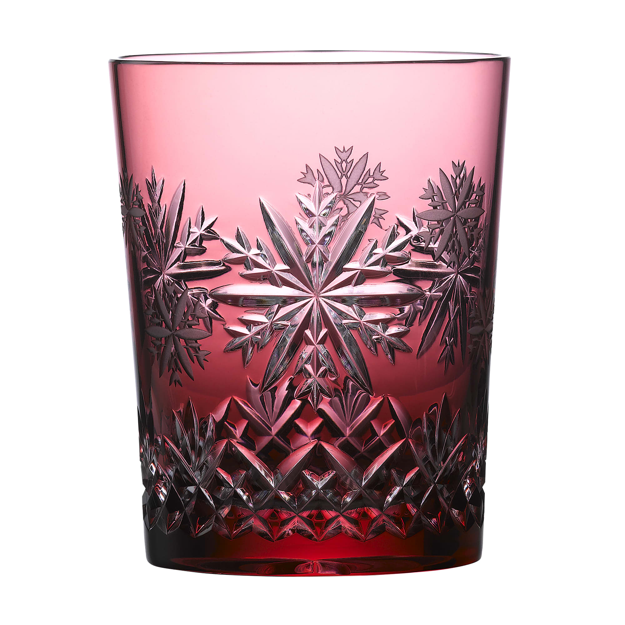Waterford Crystal "Snowflake Wishes" Prestige Edition Cranberry Double
