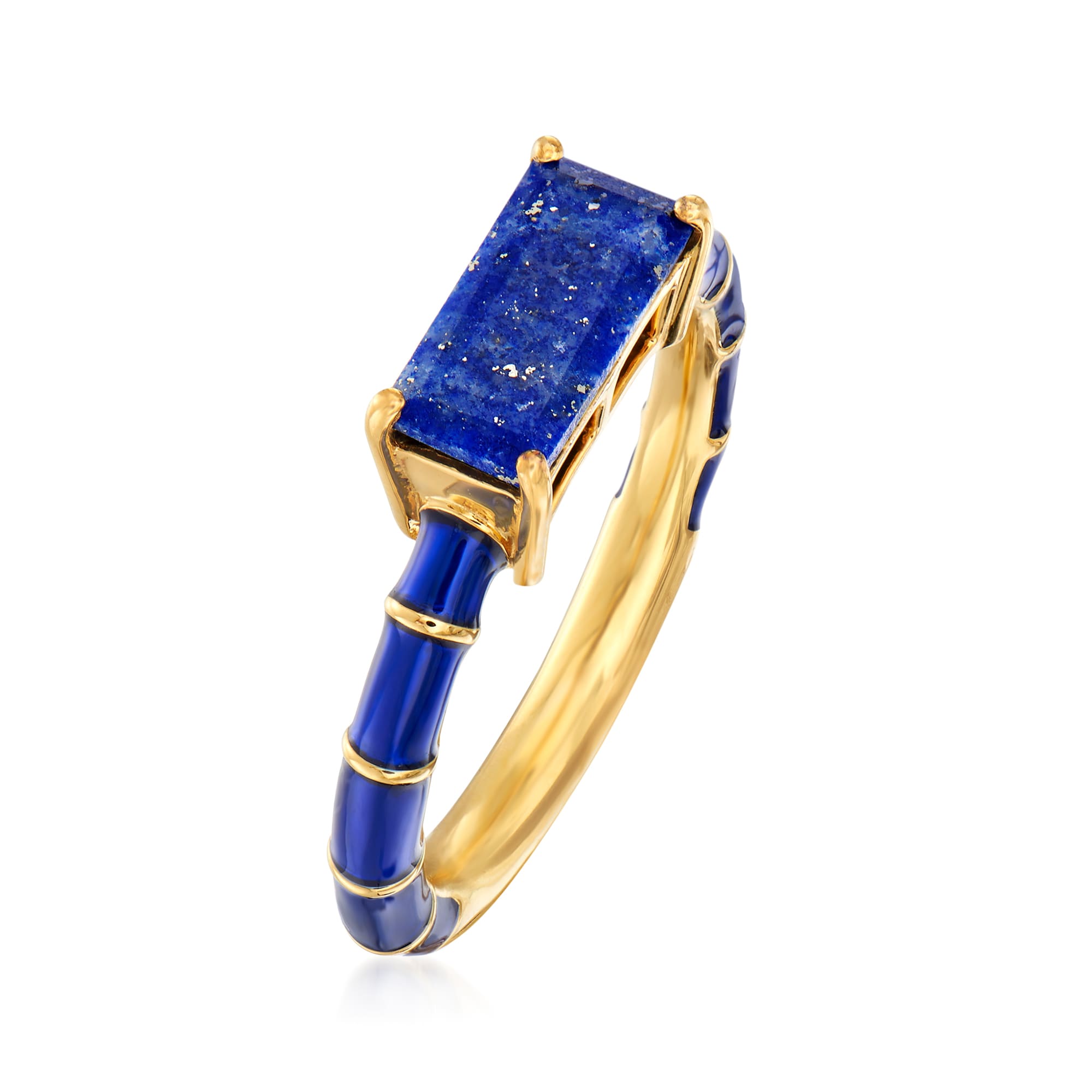 Lapis and Dark Blue Enamel Ring in 18kt Gold Over Sterling | Ross