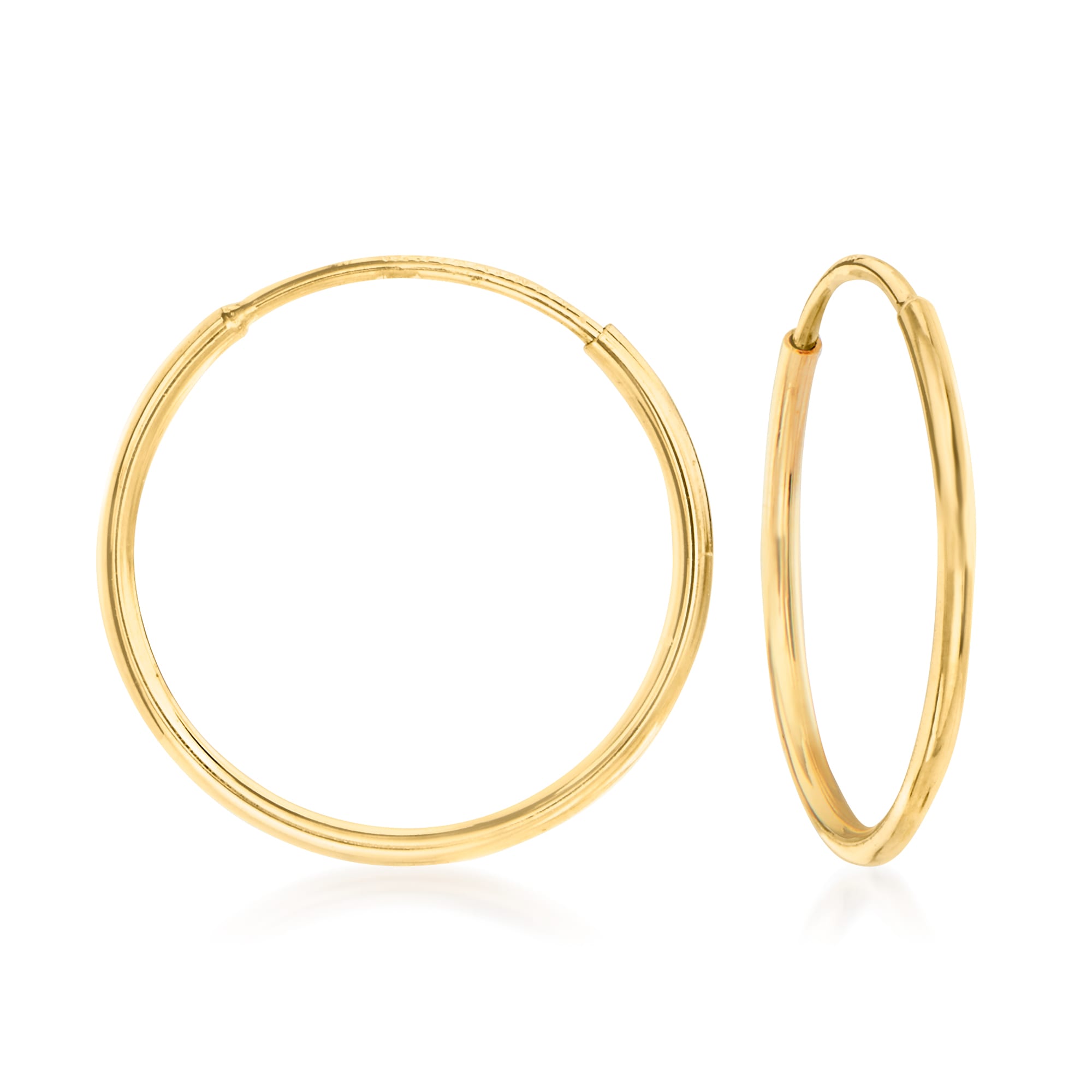 14kt Yellow Gold Endless Hoop Earrings | Ross-Simons