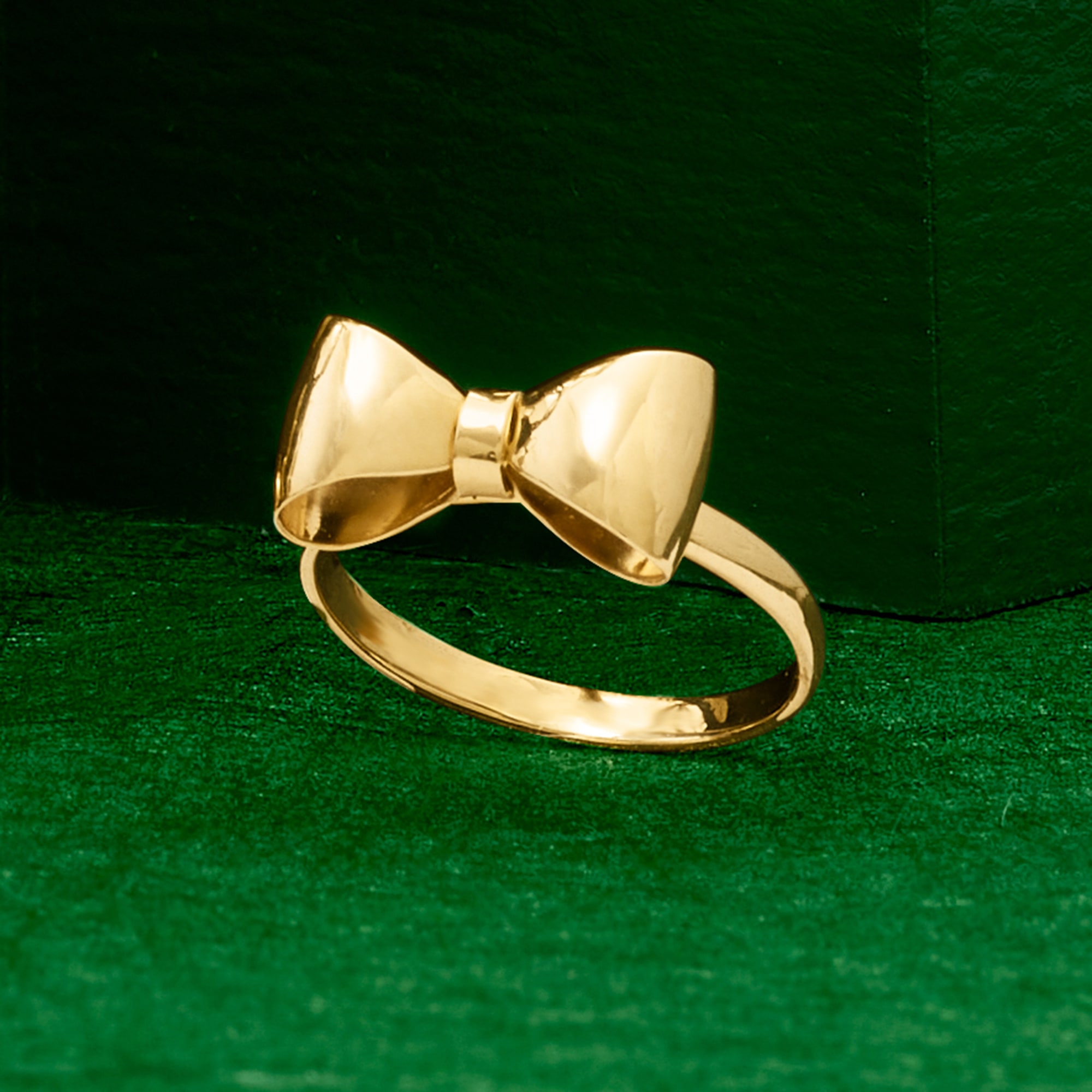 Italian 14kt Yellow Gold Bow Ring Ross Simons
