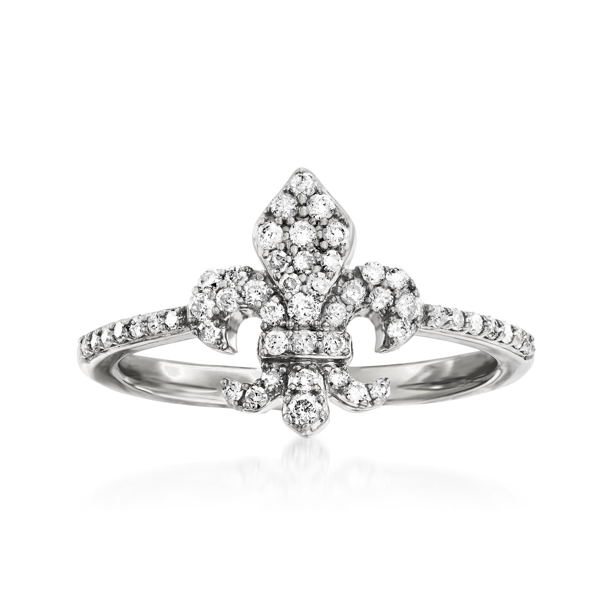 Fleur de cheap lis diamond ring