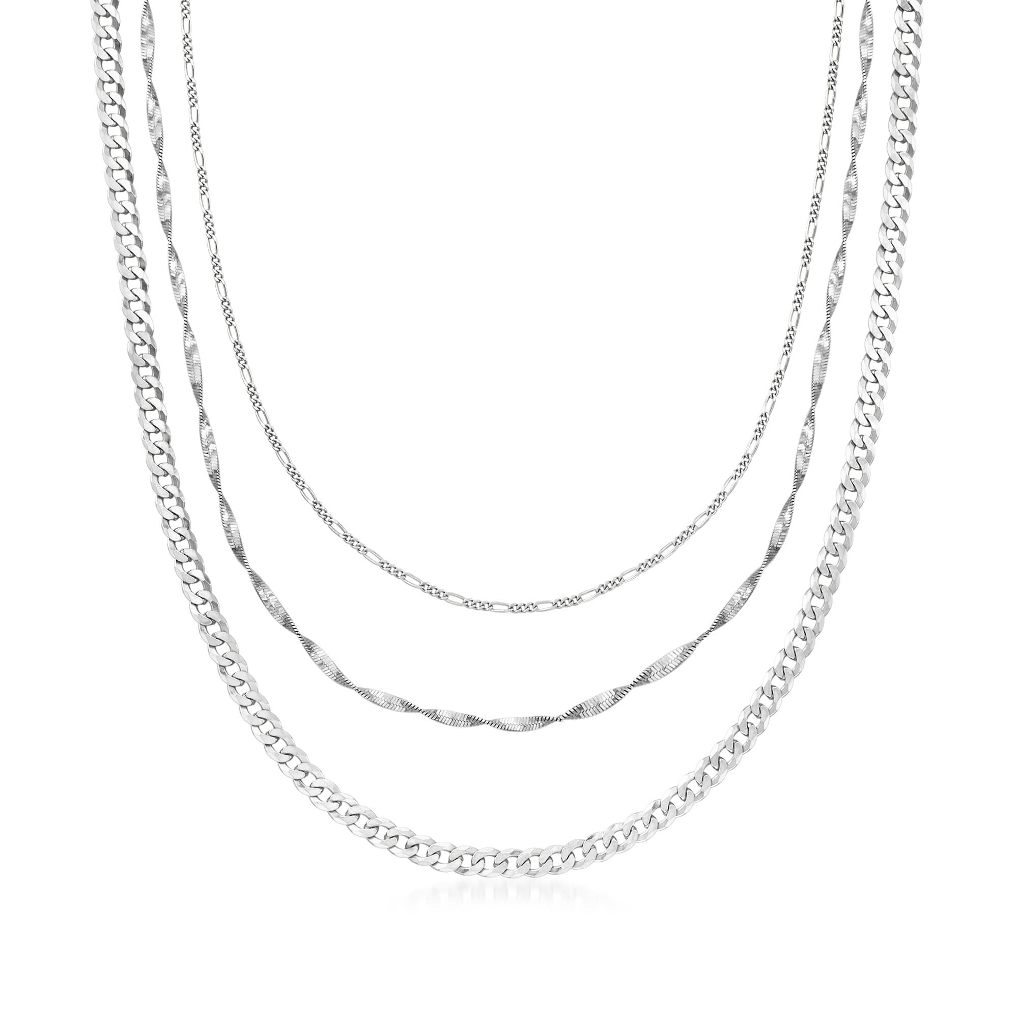 Sterling silver necklace extender for lever clasp in 2 - 4 inches