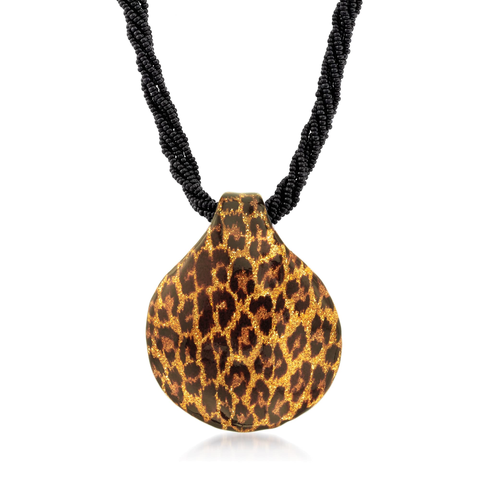 Louis Vuitton Red Leopard Print Painted Ceramic Pendant Necklace - Yoogi's  Closet