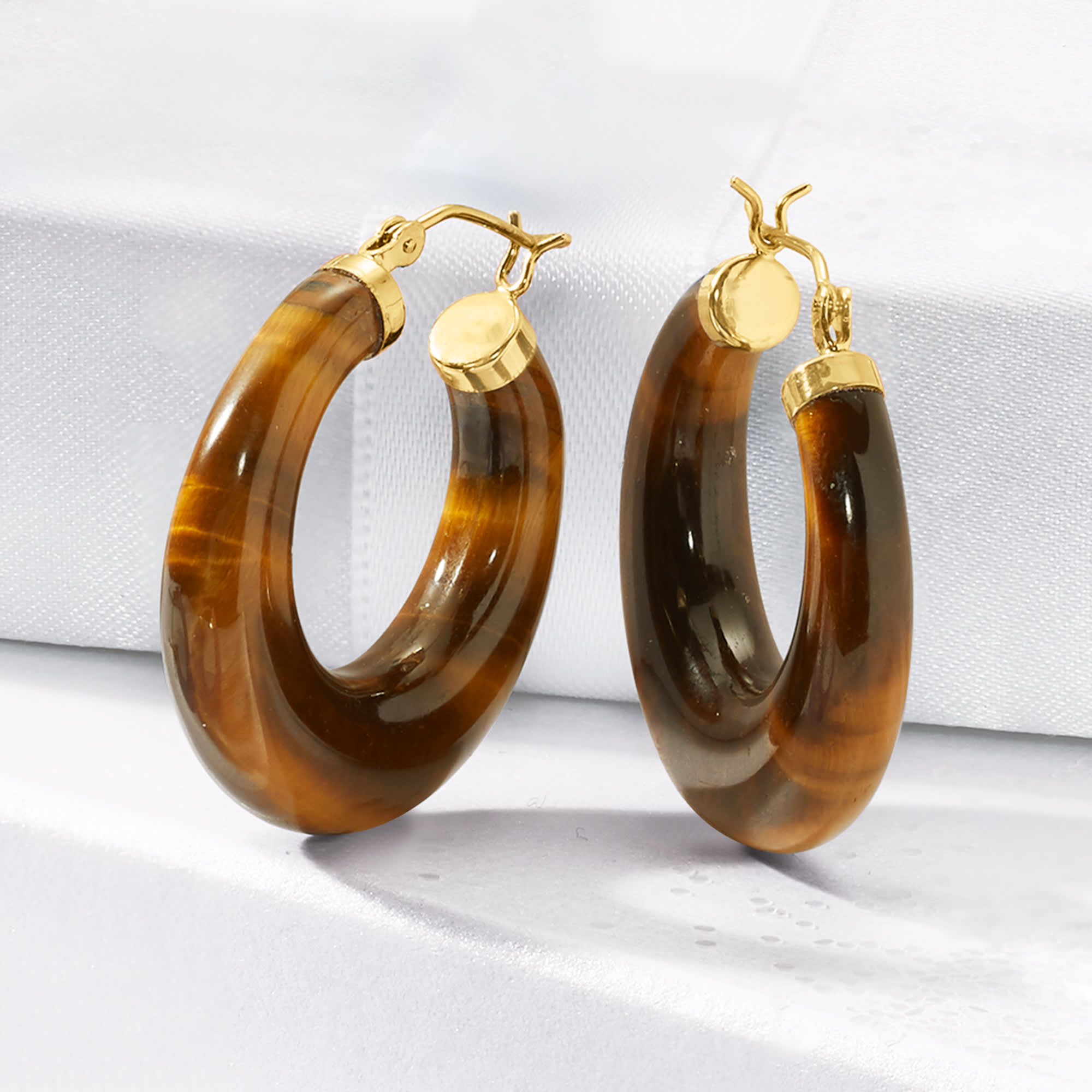 Tiger eye on sale earrings gold