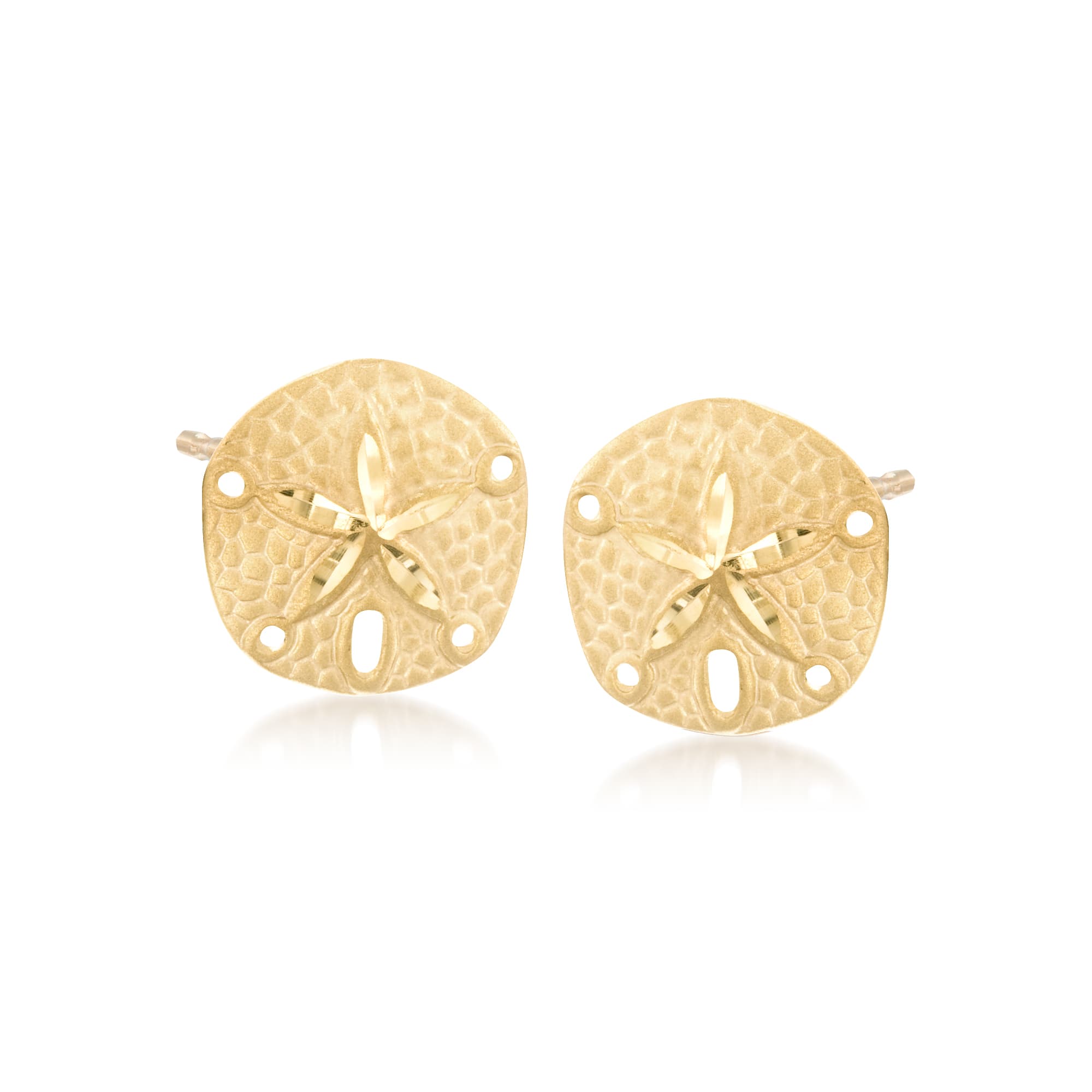 White gold sand dollar earrings outlet