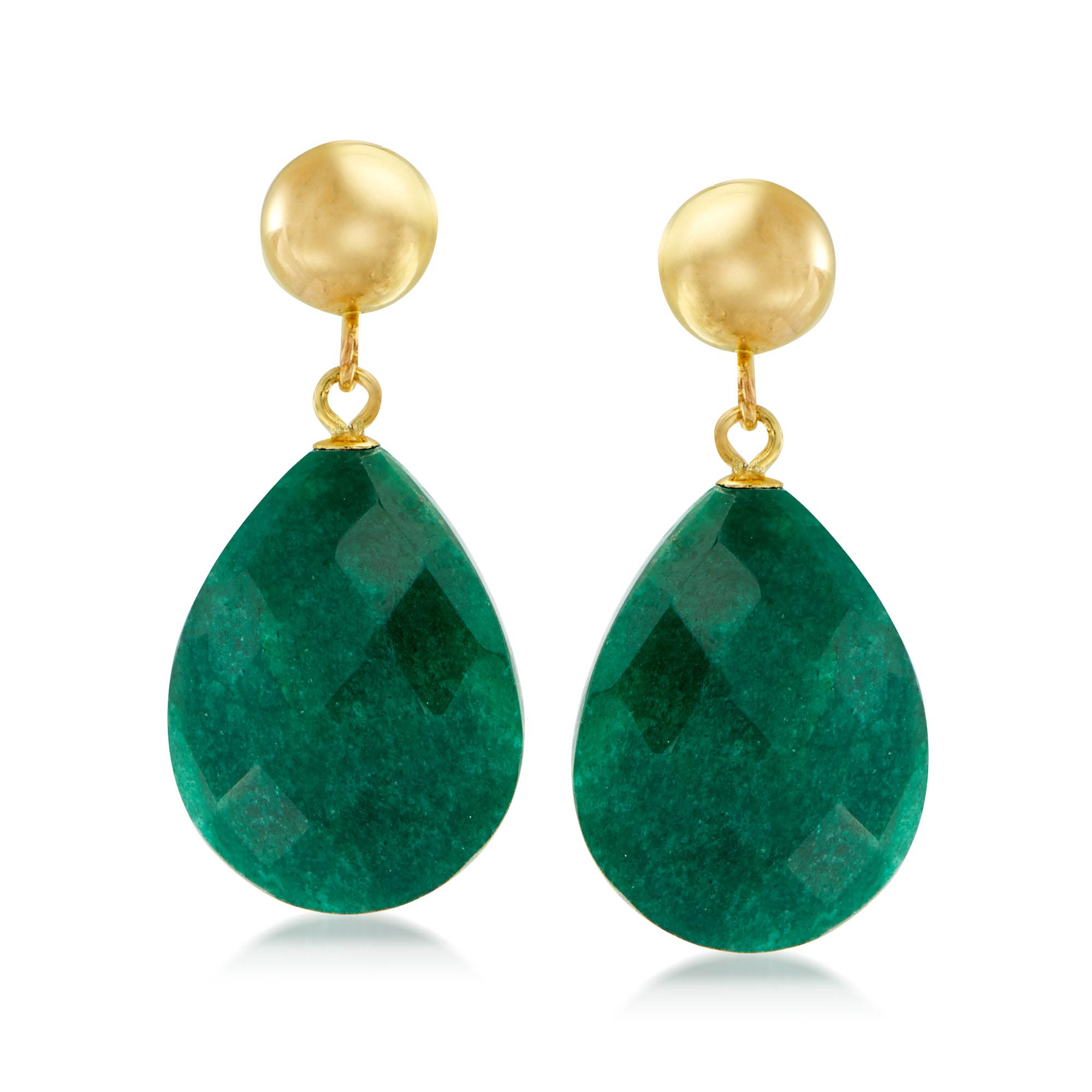 Emerald sale teardrop earrings
