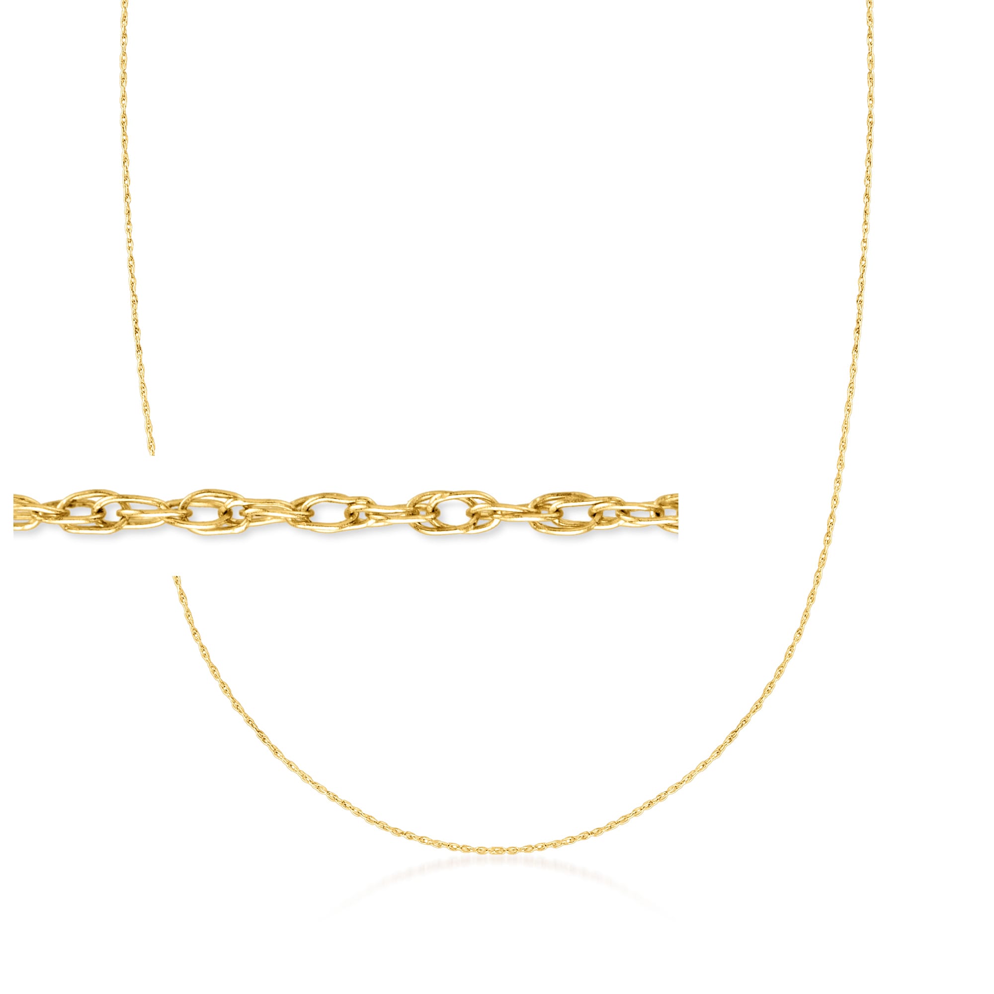 Ross-Simons - 4mm 14kt Yellow Gold Rope-Chain Necklace. 16