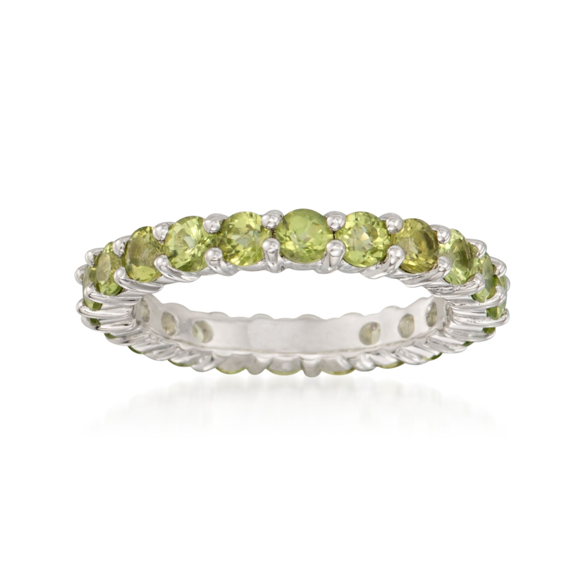 2.40 ct. t.w. Peridot Eternity Band in Sterling Silver | Ross-Simons