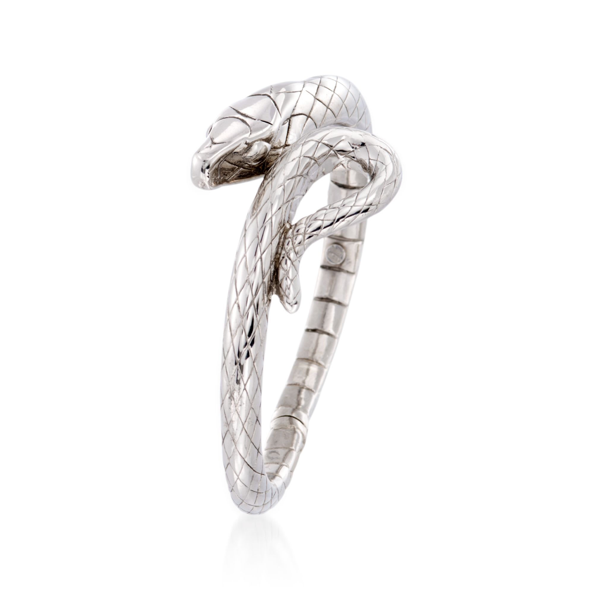 Italian Sterling Silver Snake Bypass Bangle Bracelet | Ross-Simons