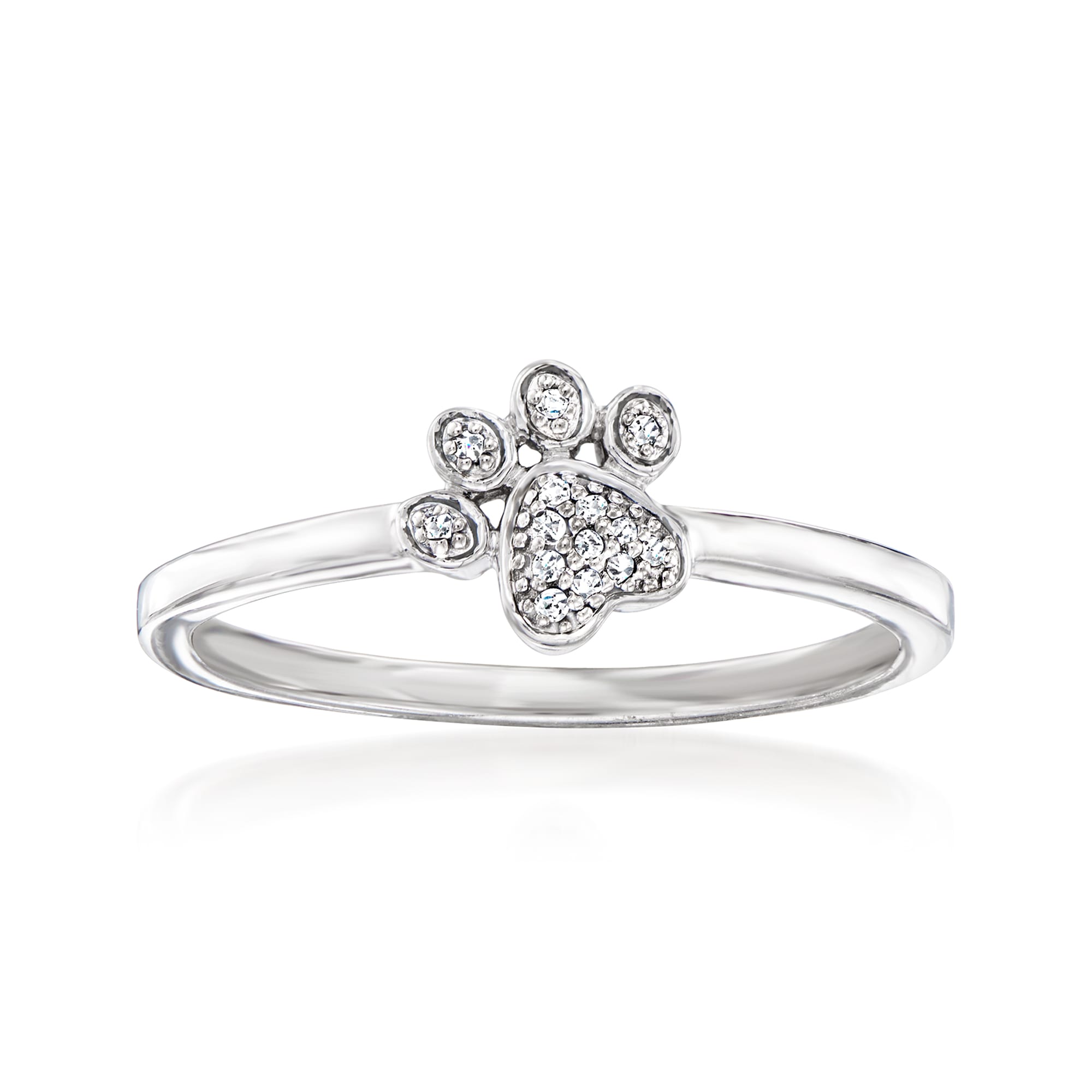 Paw print deals diamond ring