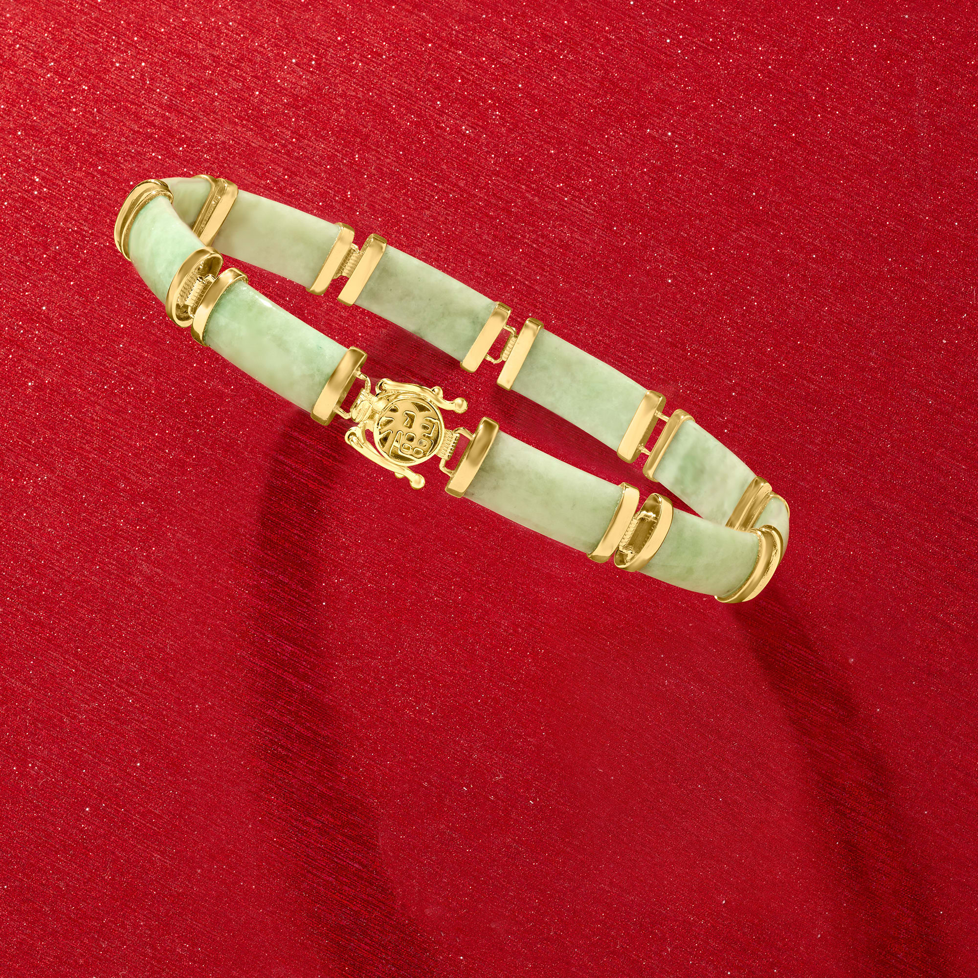 Vintage Green Jade Bracelet Golden White Bronze - Etsy | Jade bracelet,  Chain link bracelet, Vintage jewelry