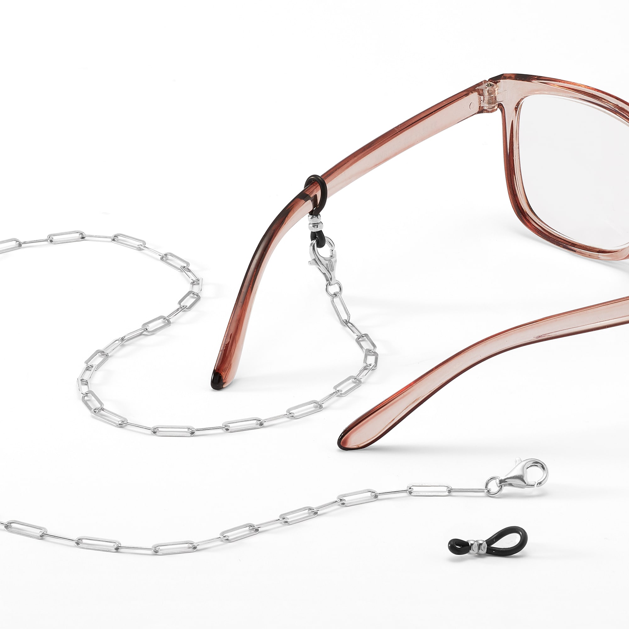 KALEOS Brown Square Resin Chain glasses chain
