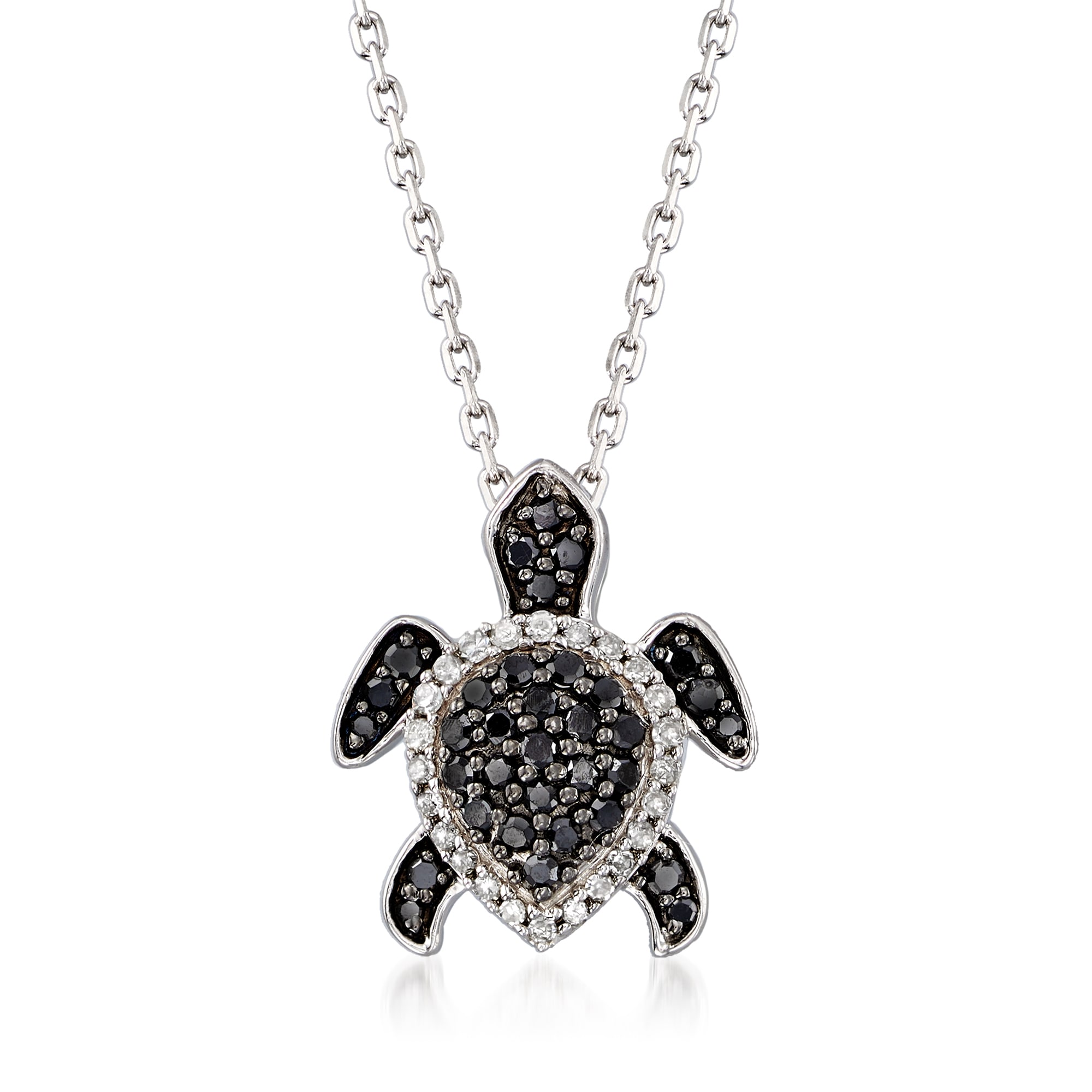 Black diamond shop turtle necklace