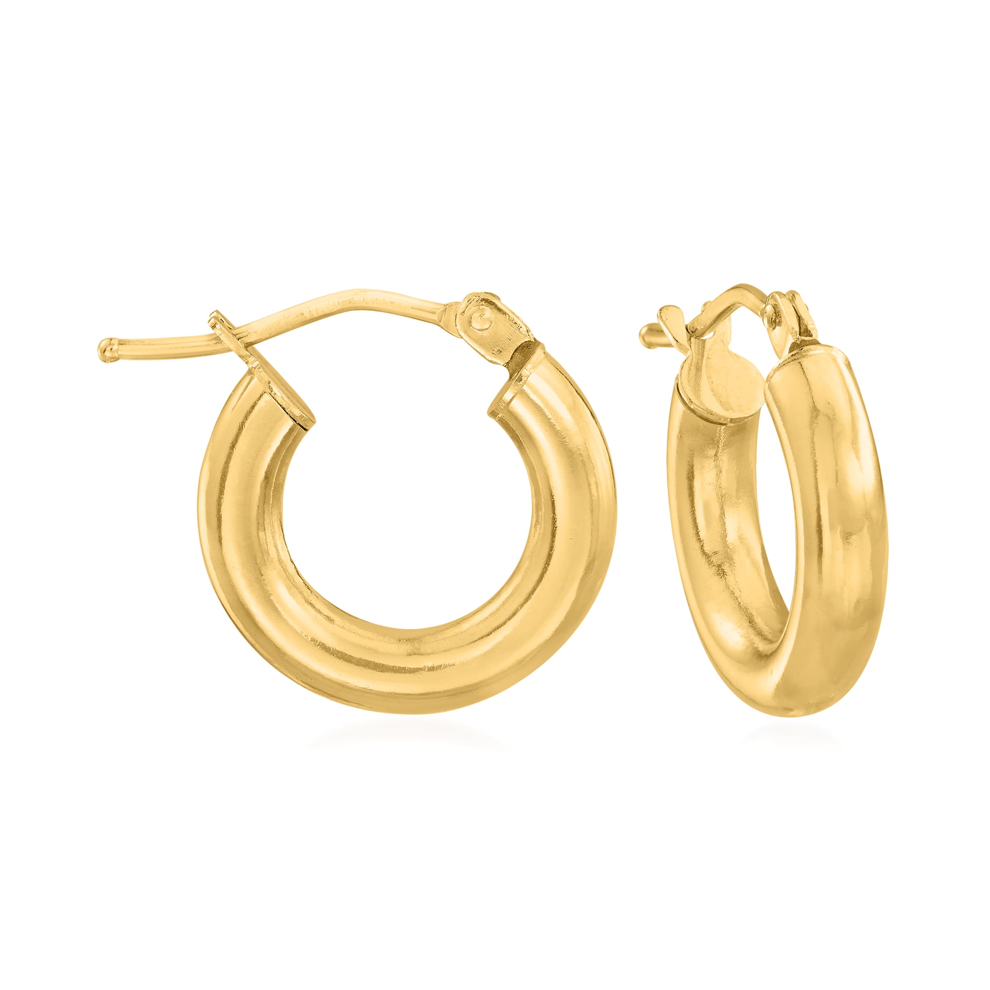 Italian 18kt Yellow Gold Huggie Hoop Earrings. 1/2