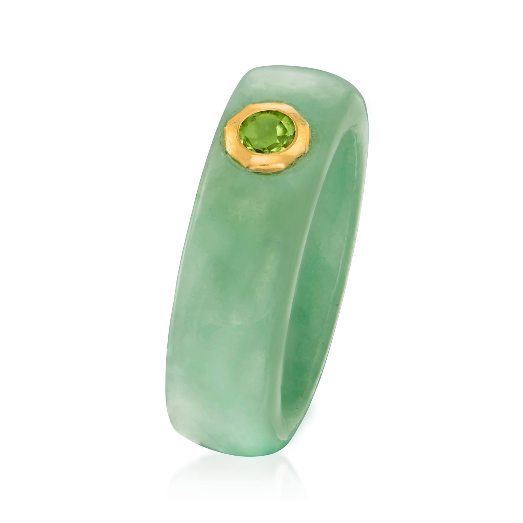 Jade and peridot clearance ring