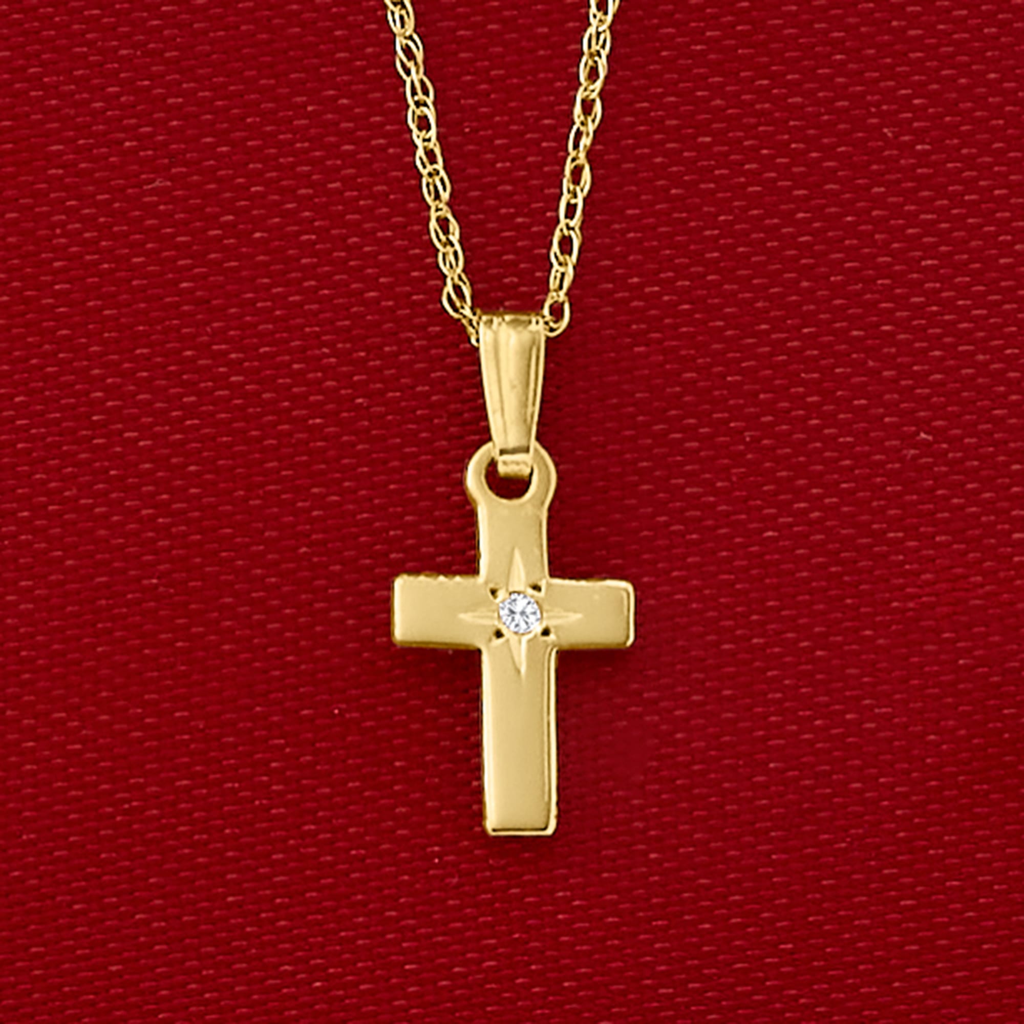 Infant boy cross clearance necklace